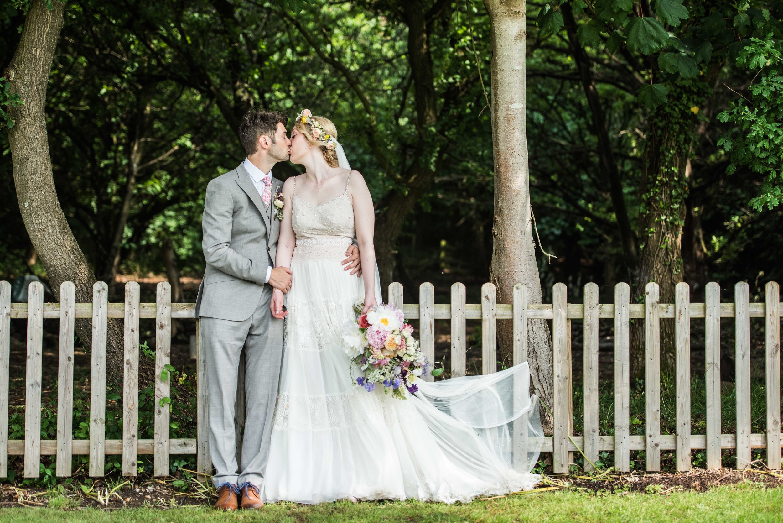 lace and chiffon flowing wedding dress ballerina style