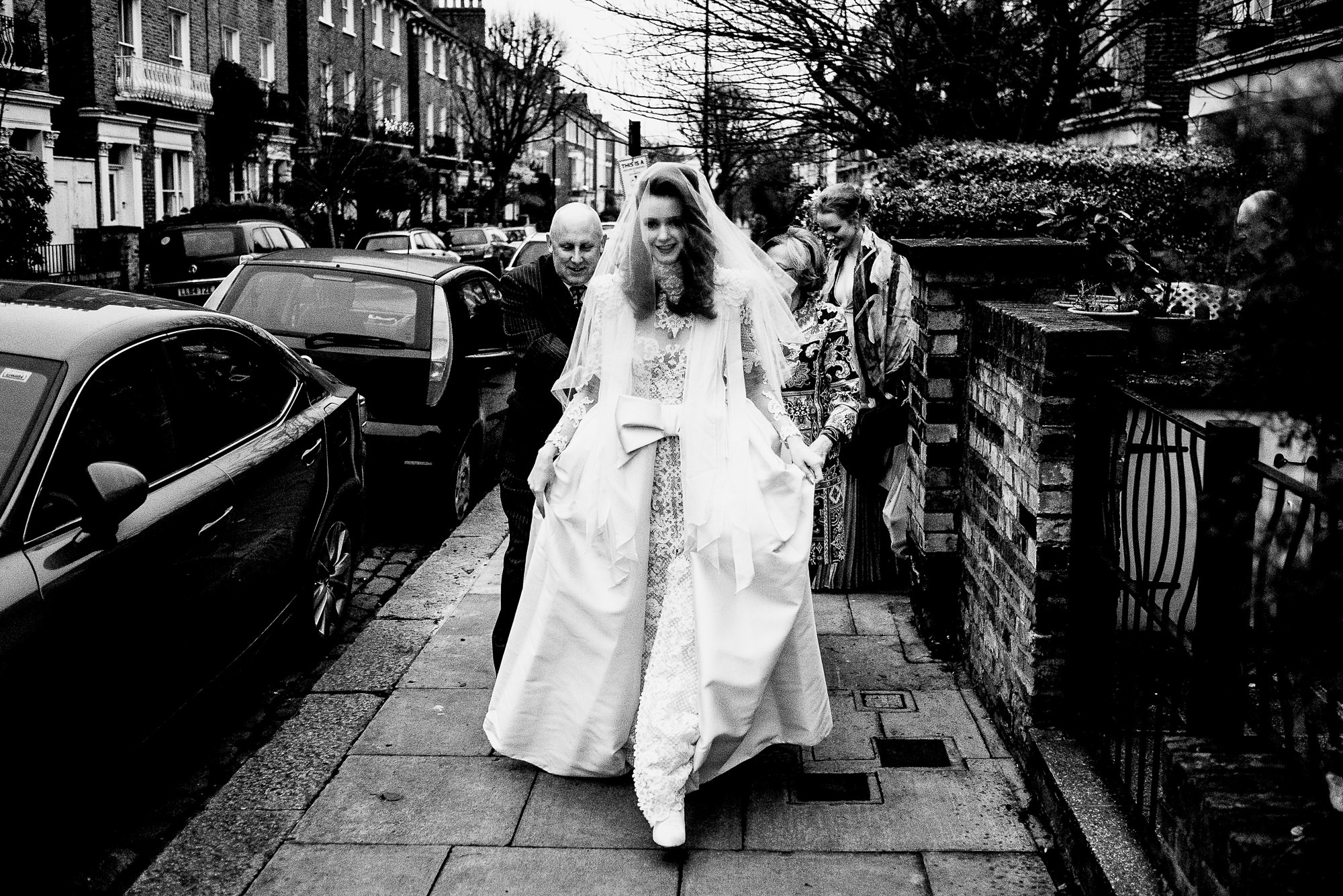 dramatic white wedding dress