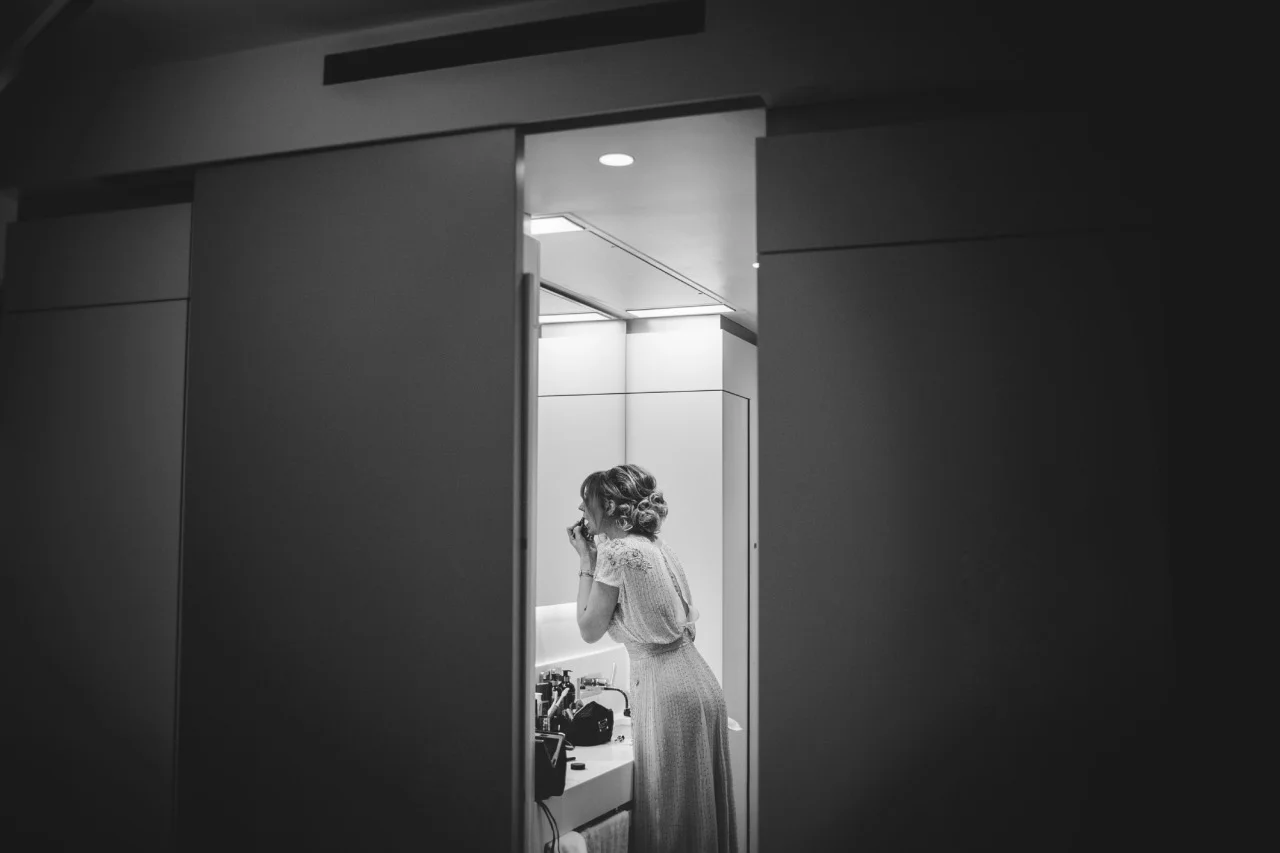 Green vintage style wedding dress