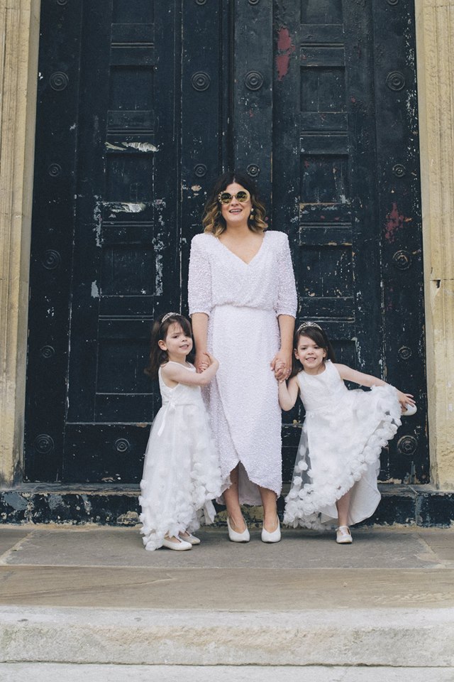 short sequin wedding dress