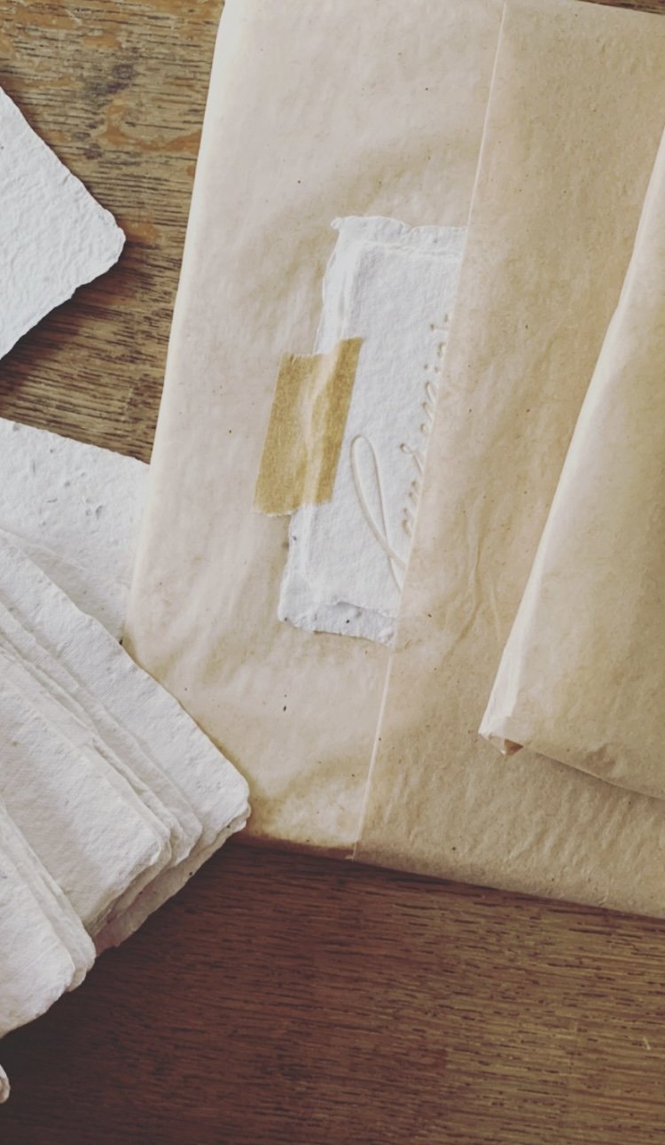  Sustainable Hand made paper made from cotton scraps 