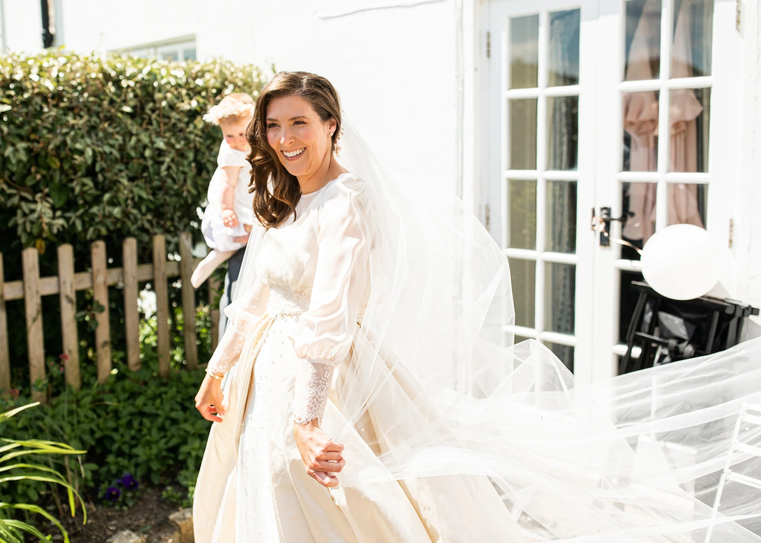 Blush, Pearl-Studded, Multi-Way Wedding Dress