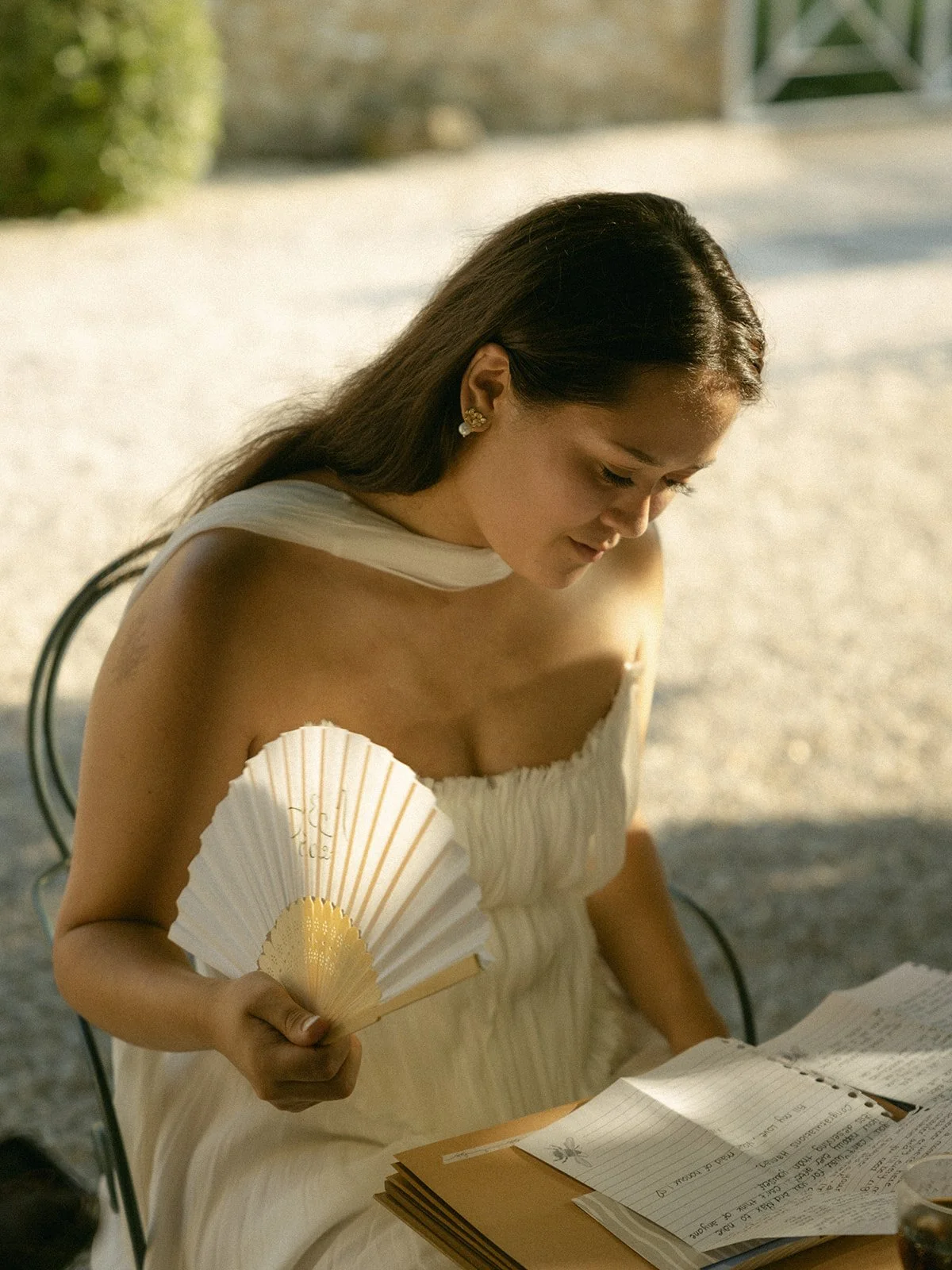 Chic Wedding Dress for Provence ceremony at Domaine de Blanche Fleur