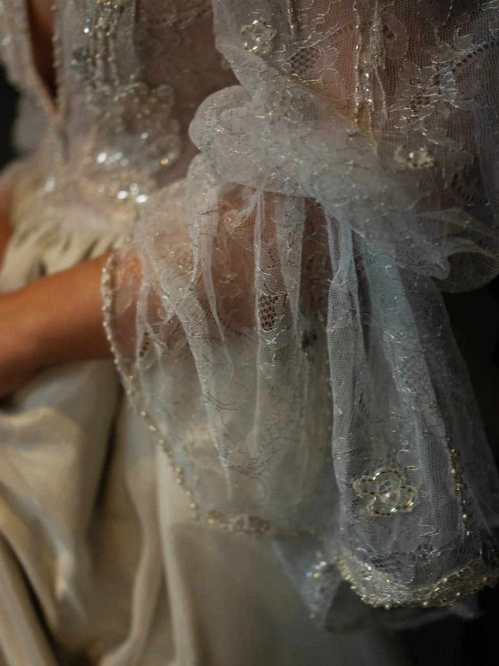 An Iconic Christmas, sparkling Silver Dress for Katie Julia