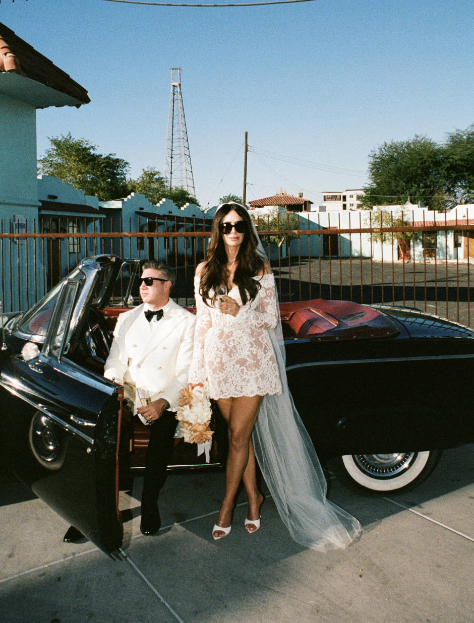 Lace Bridal Mini Dress