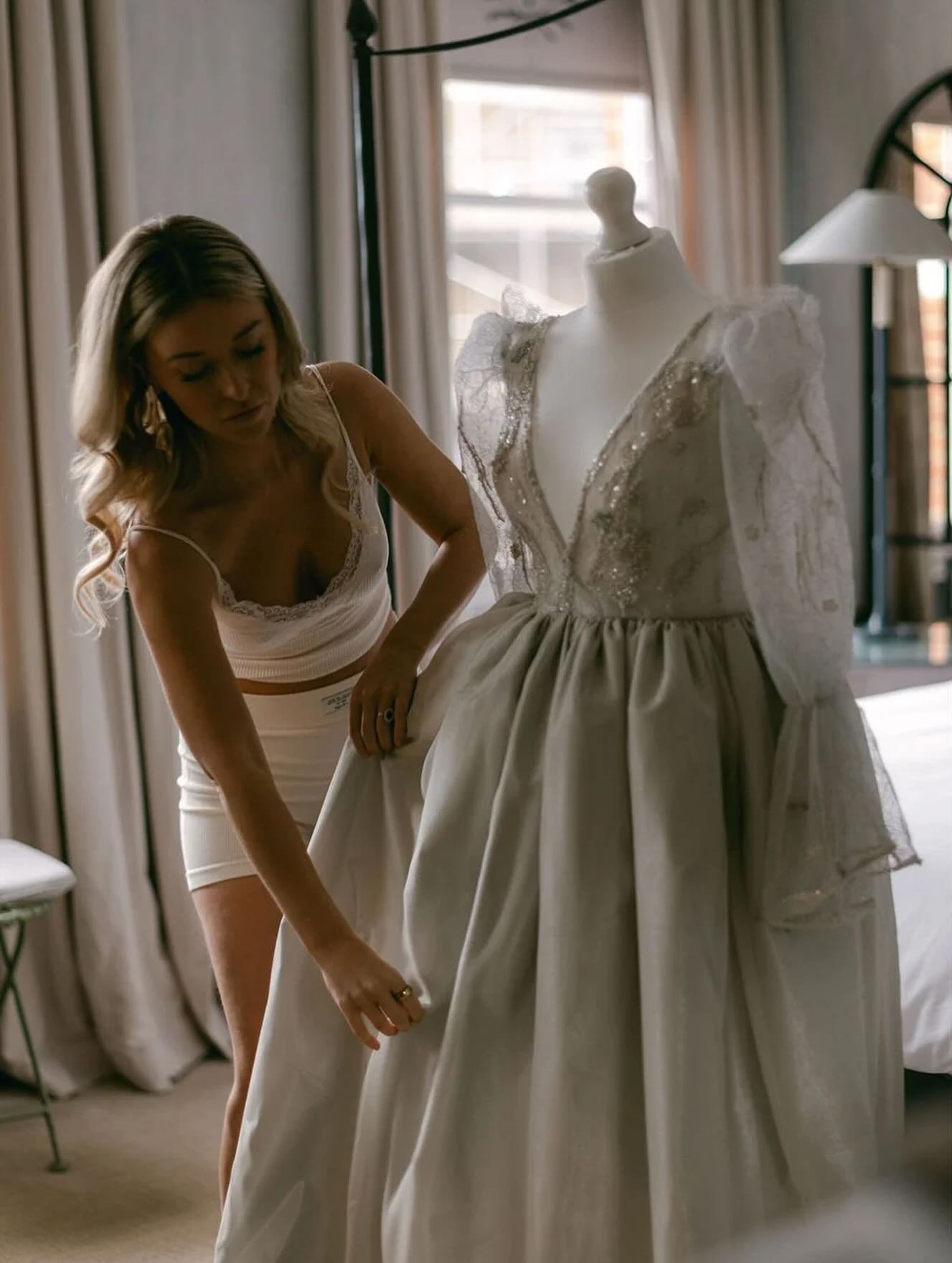 Getting ready to sparkle all year round, in dress and in spirit.

This bespoke silver wedding dress was designed and made to catch the light beautifully - soft, luminous, and unapologetically modern. Silver bridal isn&rsquo;t reserved for winter or e