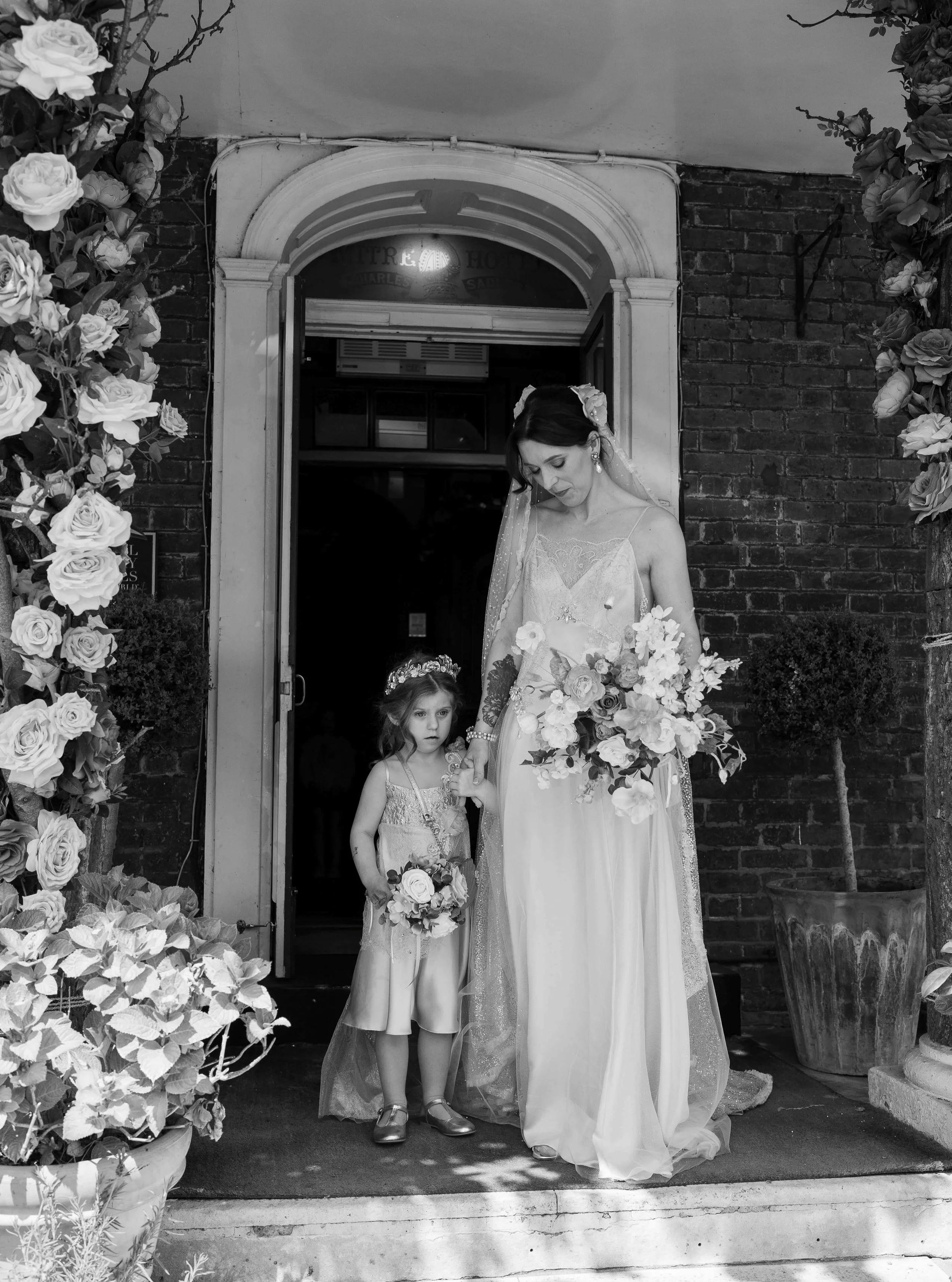 This time two years ago . . . getting ready at @mitrehamptoncourt with my daughter and niece.

I made bespoke outfits for the in peach and mint green brocade.
For myself, a pale blue vintage style slip embellished with silver lace and pearls.
And a v