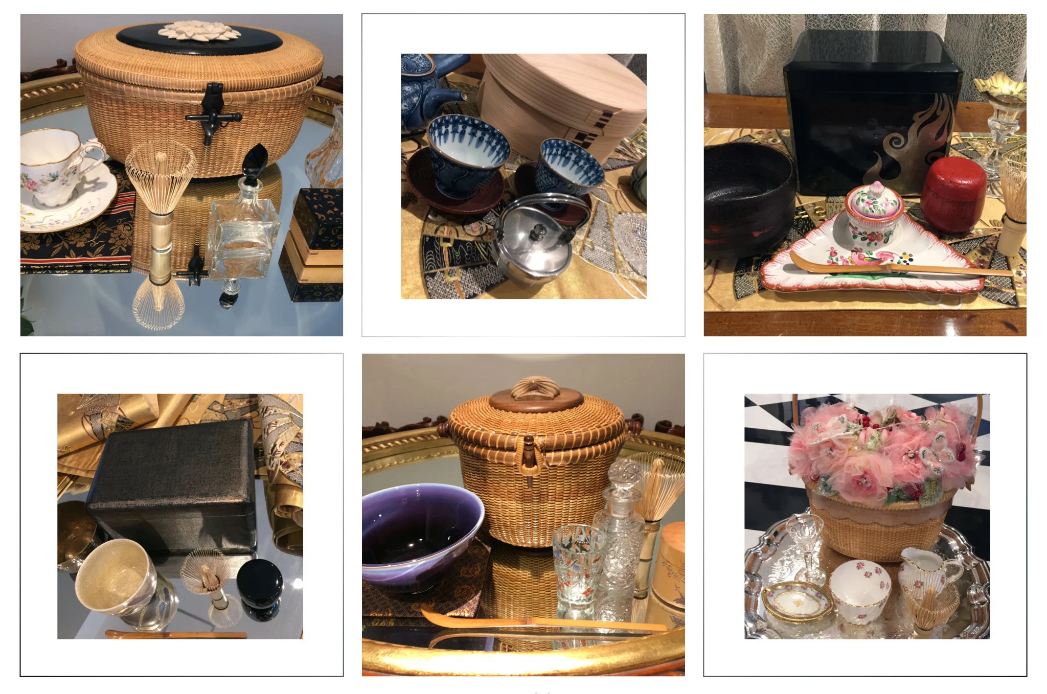 Items on display in Art of Japanese Tea Picnic: Nodate and Chabako, at The Nippon Club