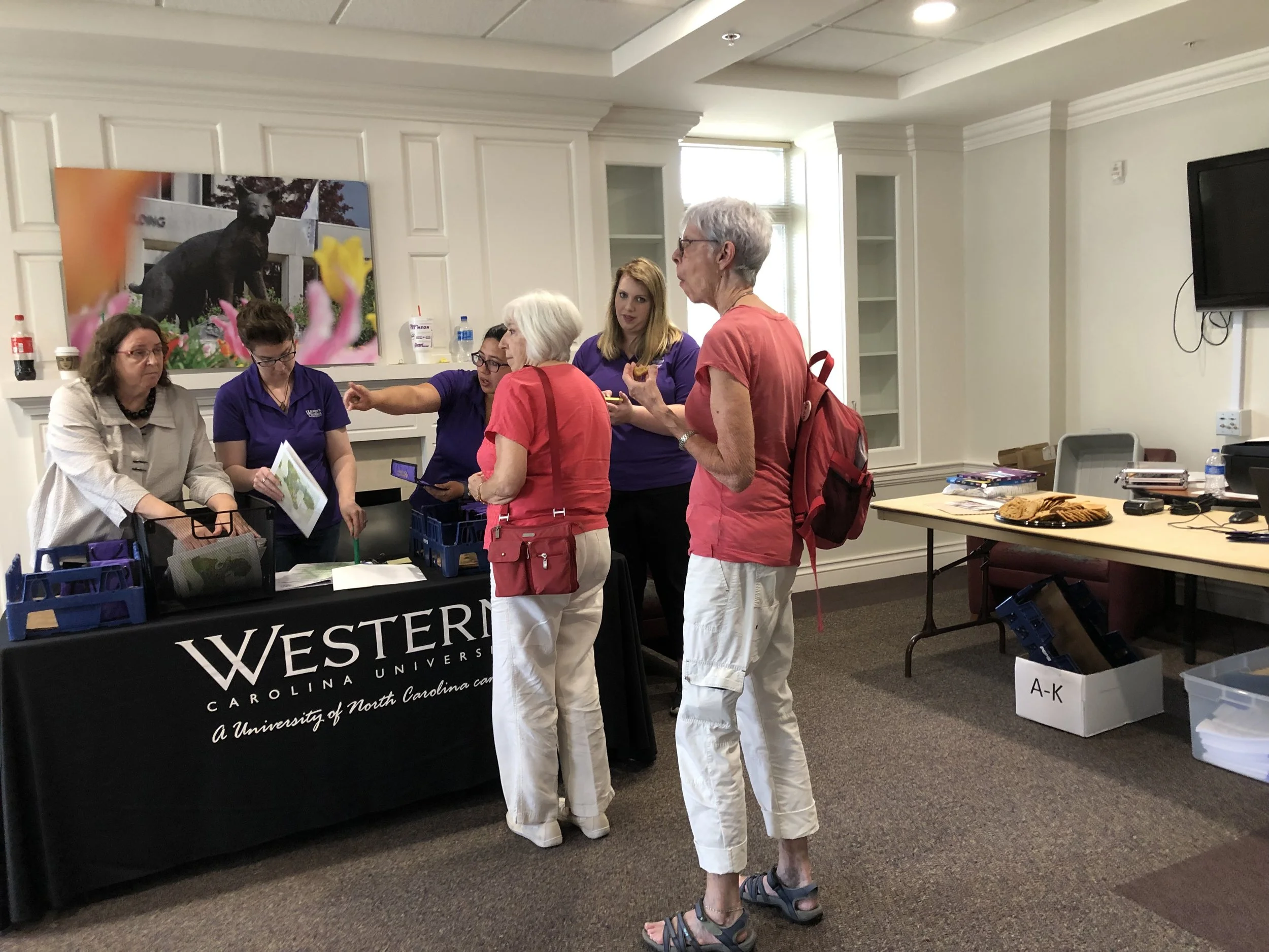 Checking in at Western Carolina University for a week-long educational on playing the mountain dulcimer.