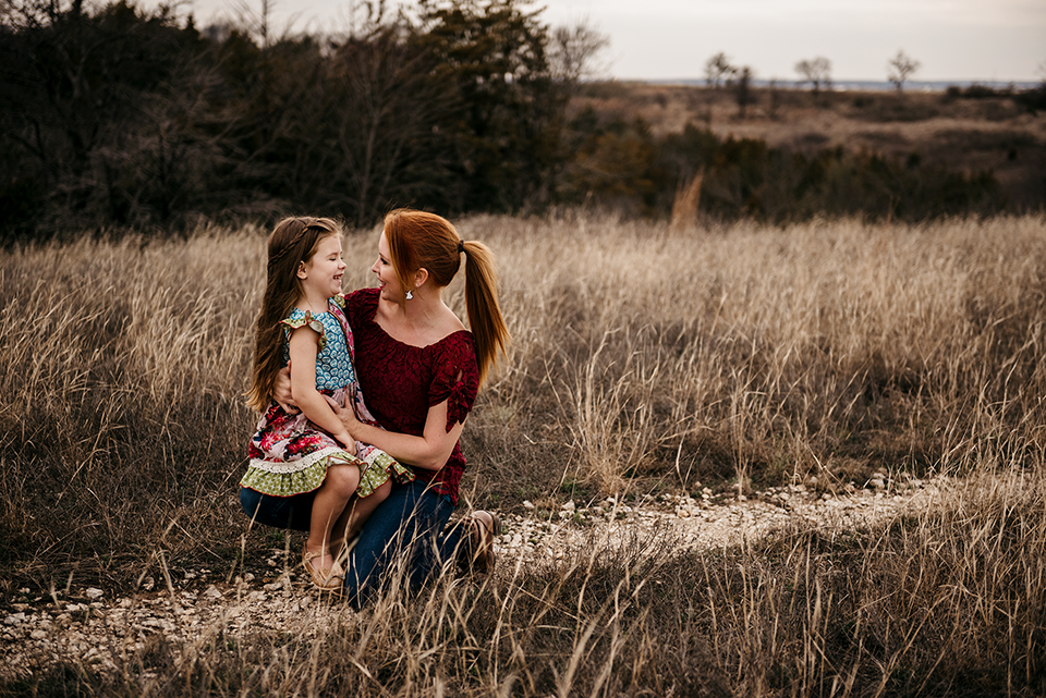 Mom quickly cheered her up and had her laughing!