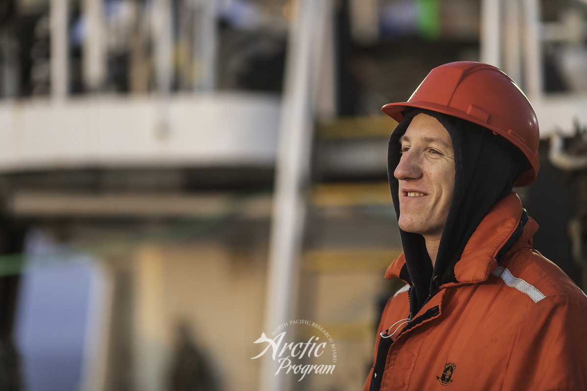 Jordi Maisch looking off in the distance after a recent mooring deployment. Photo credit: Brendan Smith/NPRB