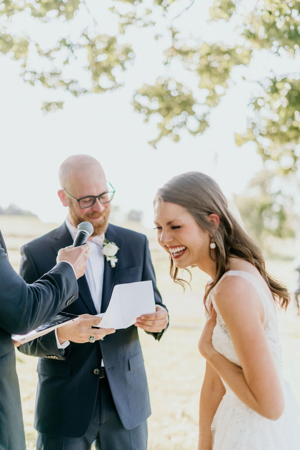 Ranch-Style Micro Wedding Bride and Groom