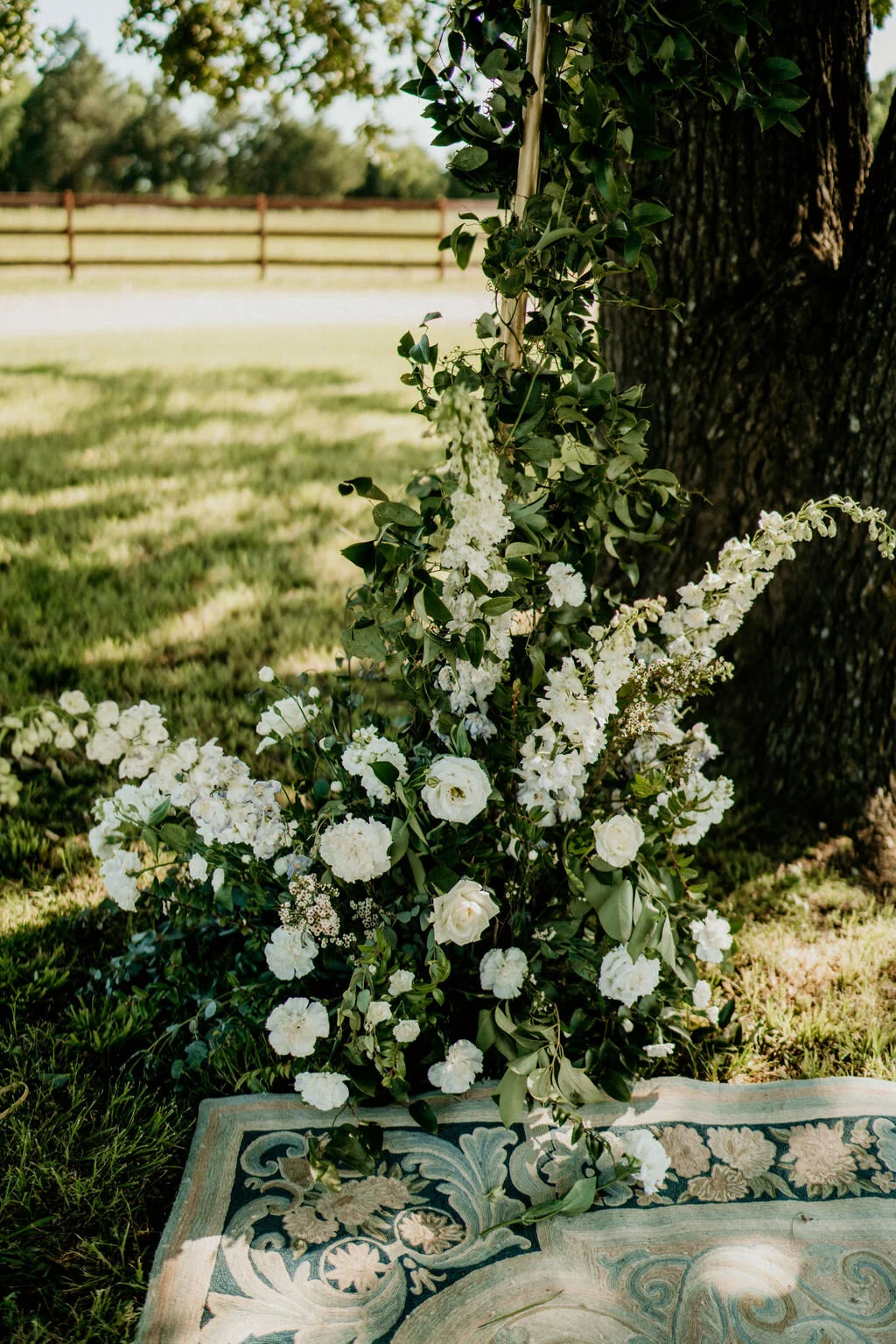 Ranch-Style Micro Wedding altar details