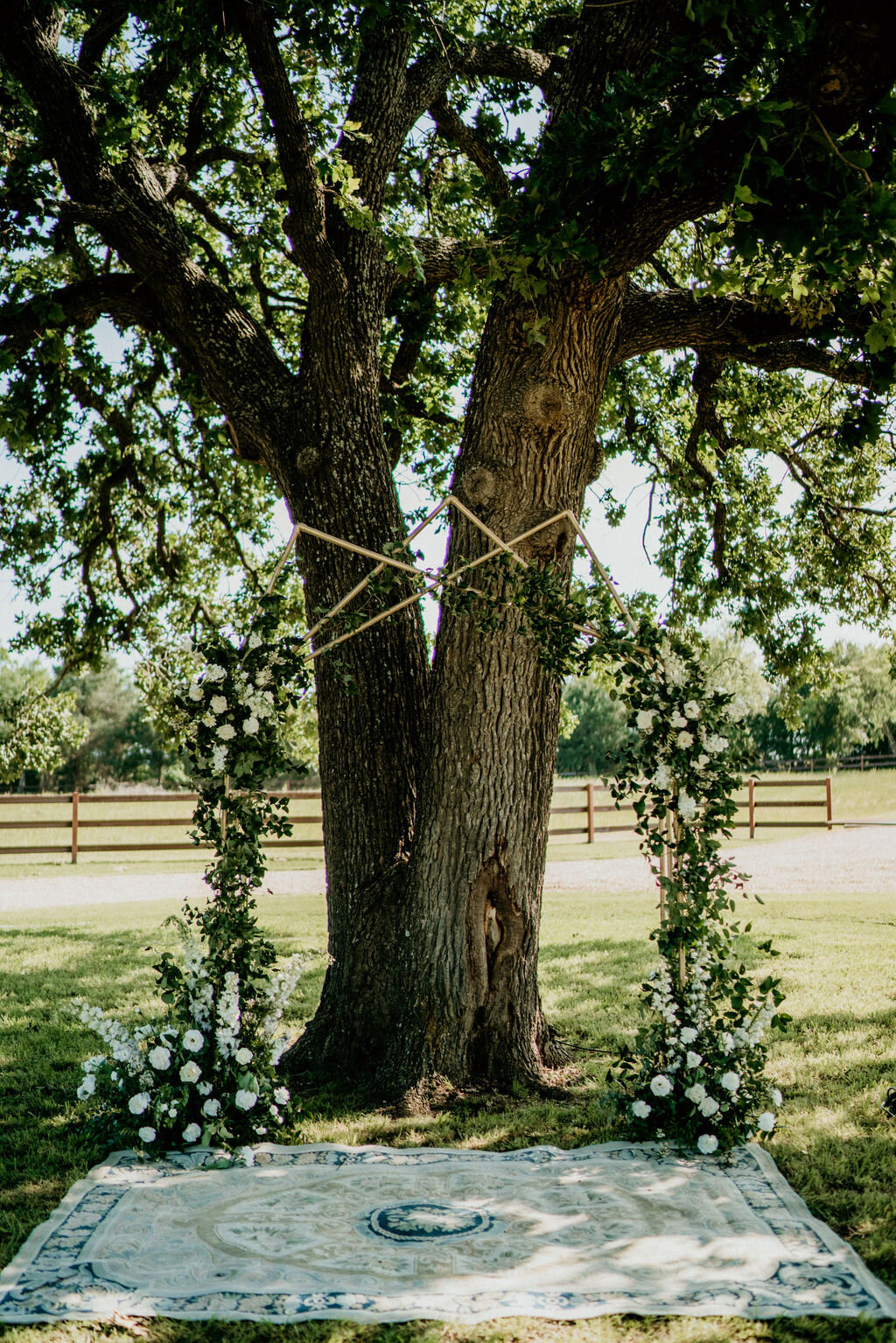 Ranch-Style Micro Wedding Altar