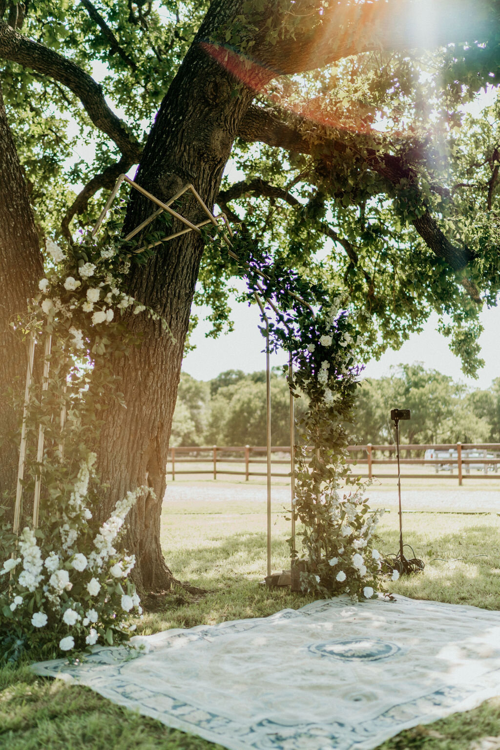 Ranch-Style Micro Wedding Altar View