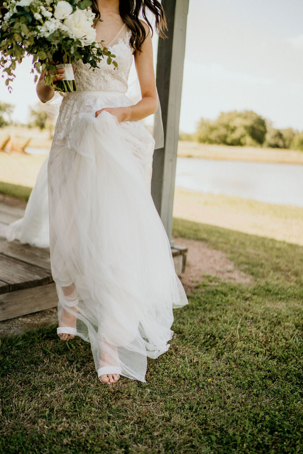 Ranch-Style Micro Wedding Bride details