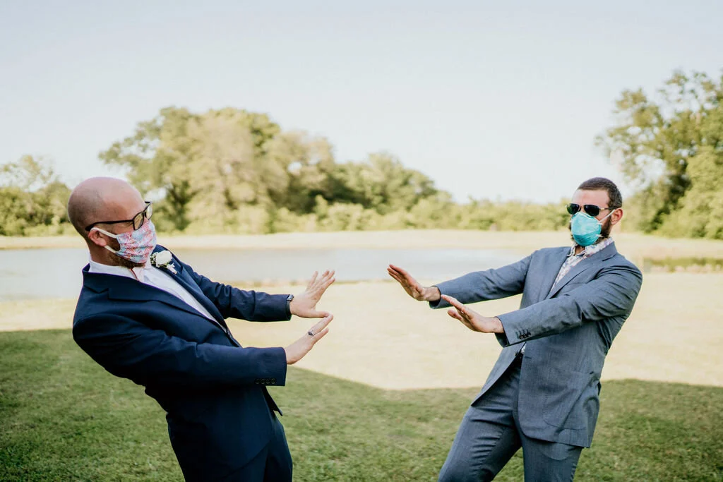 Ranch-Style Micro Wedding Silly Photo
