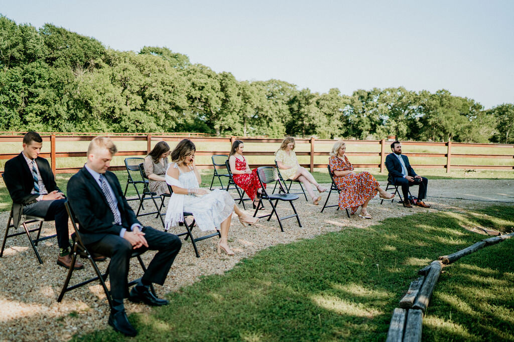 Ranch-Style Micro Wedding Ceremony Guests
