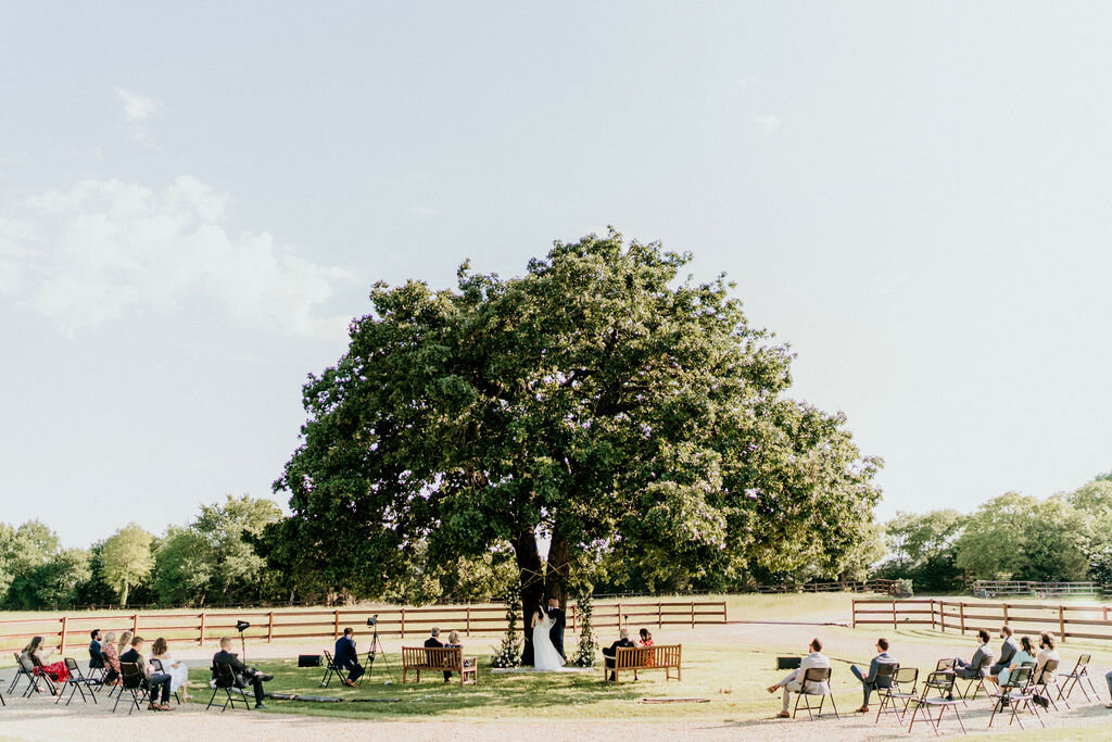 Ranch-Style Micro Wedding Ceremony with guests