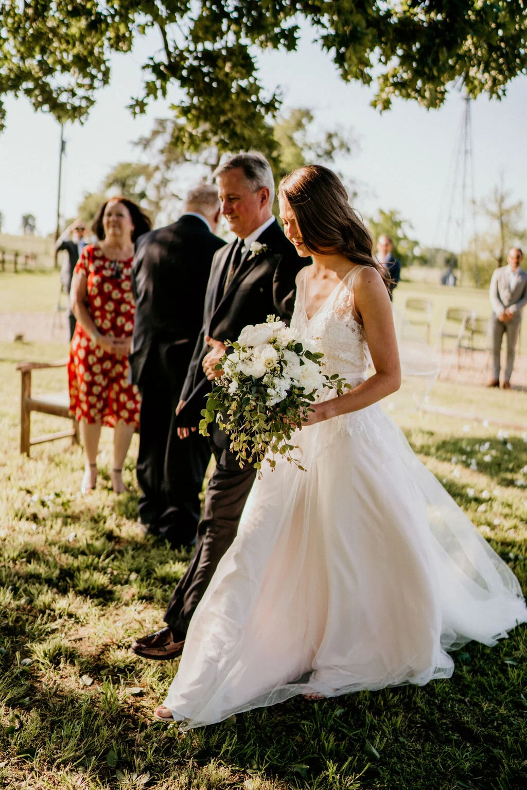 Ranch-Style Micro Wedding Bridal Entrance