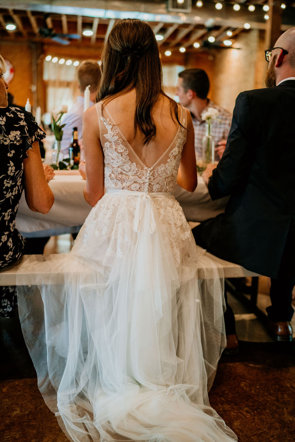 Ranch-Style Micro Wedding Dress Back Detail