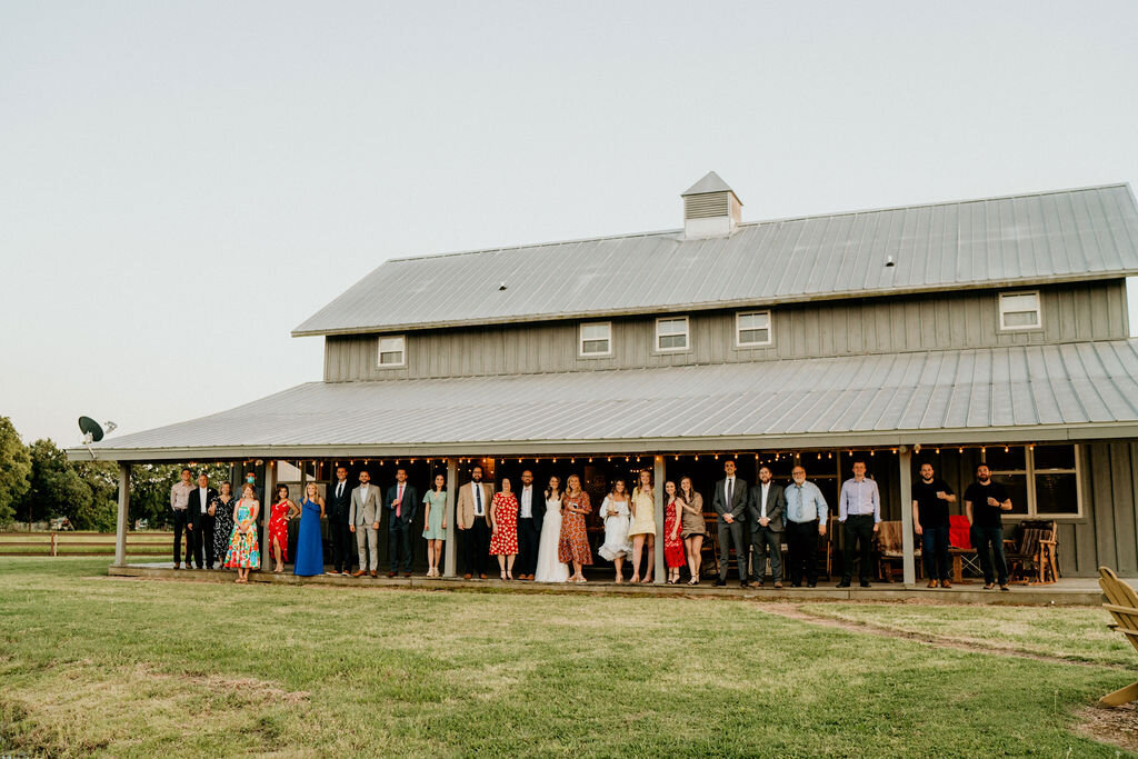 Ranch-Style Micro Wedding reception and guests