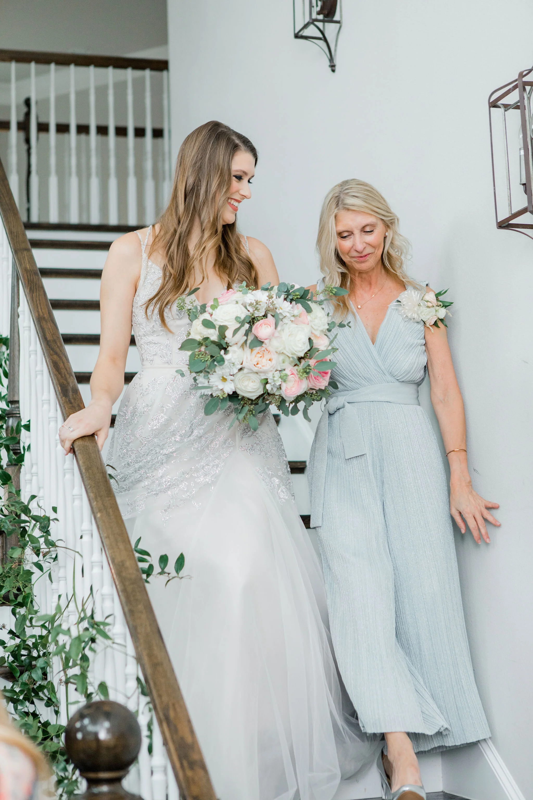 Romantic Micro Wedding Bride walking down the aisle