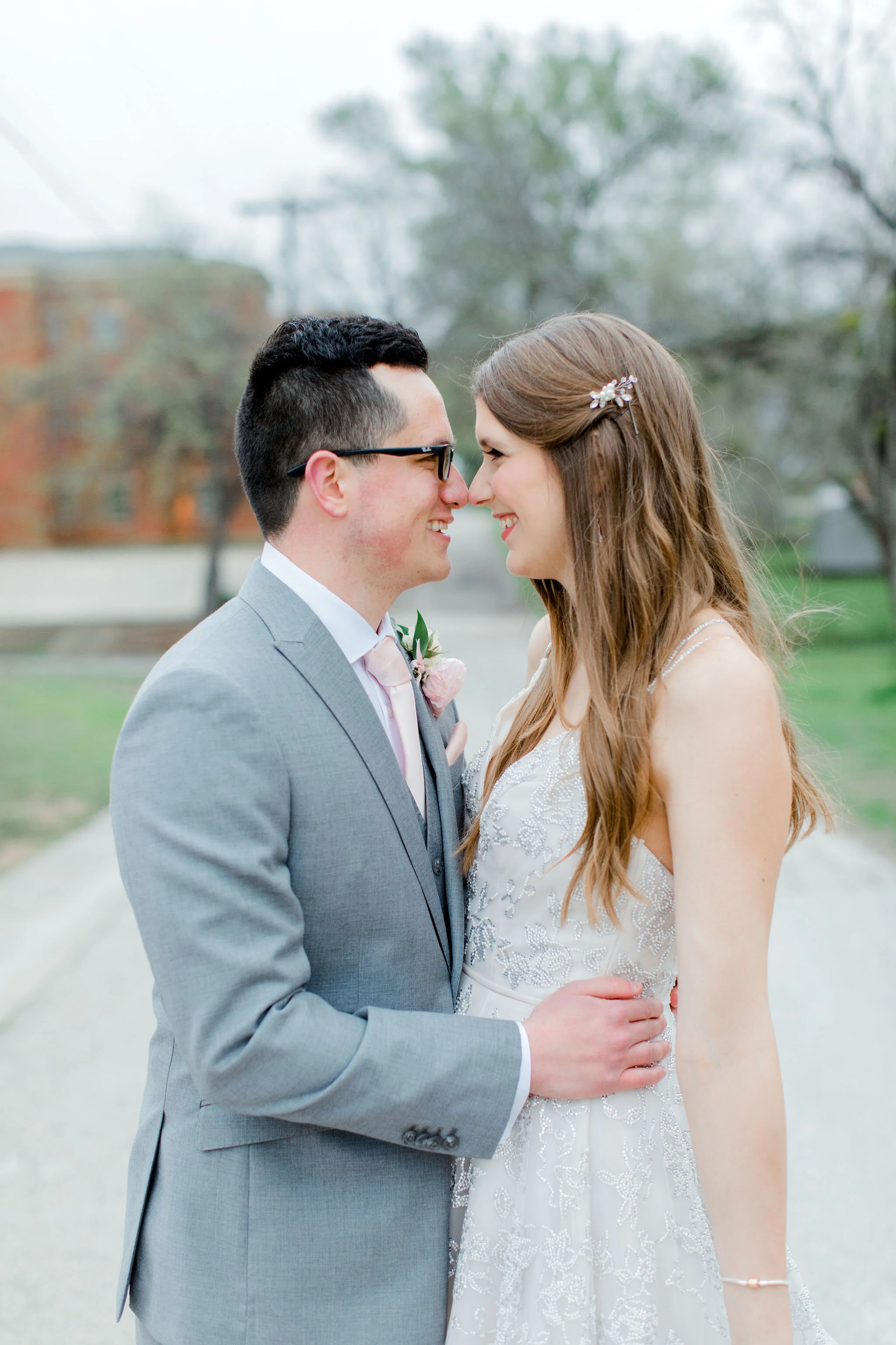 Romantic Micro Wedding Bride and groom