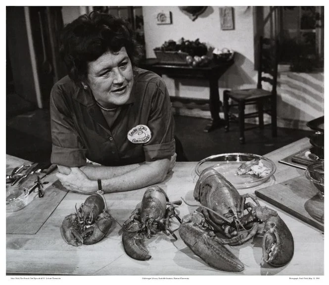 Julia Child preparing Lobster Thermidor