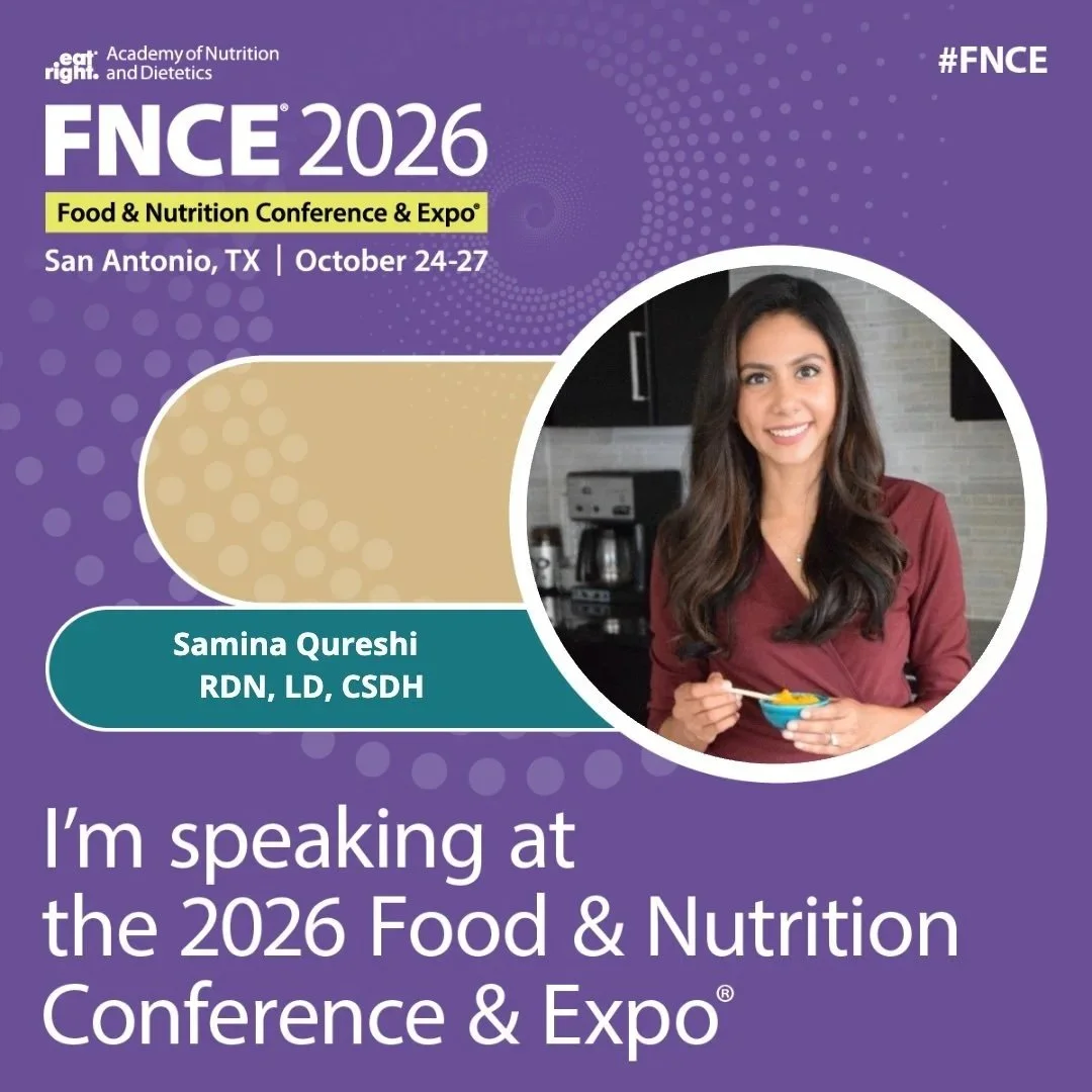 Samina Qureshi RDN, LD, CSDH Speaking at FNCE 2026 