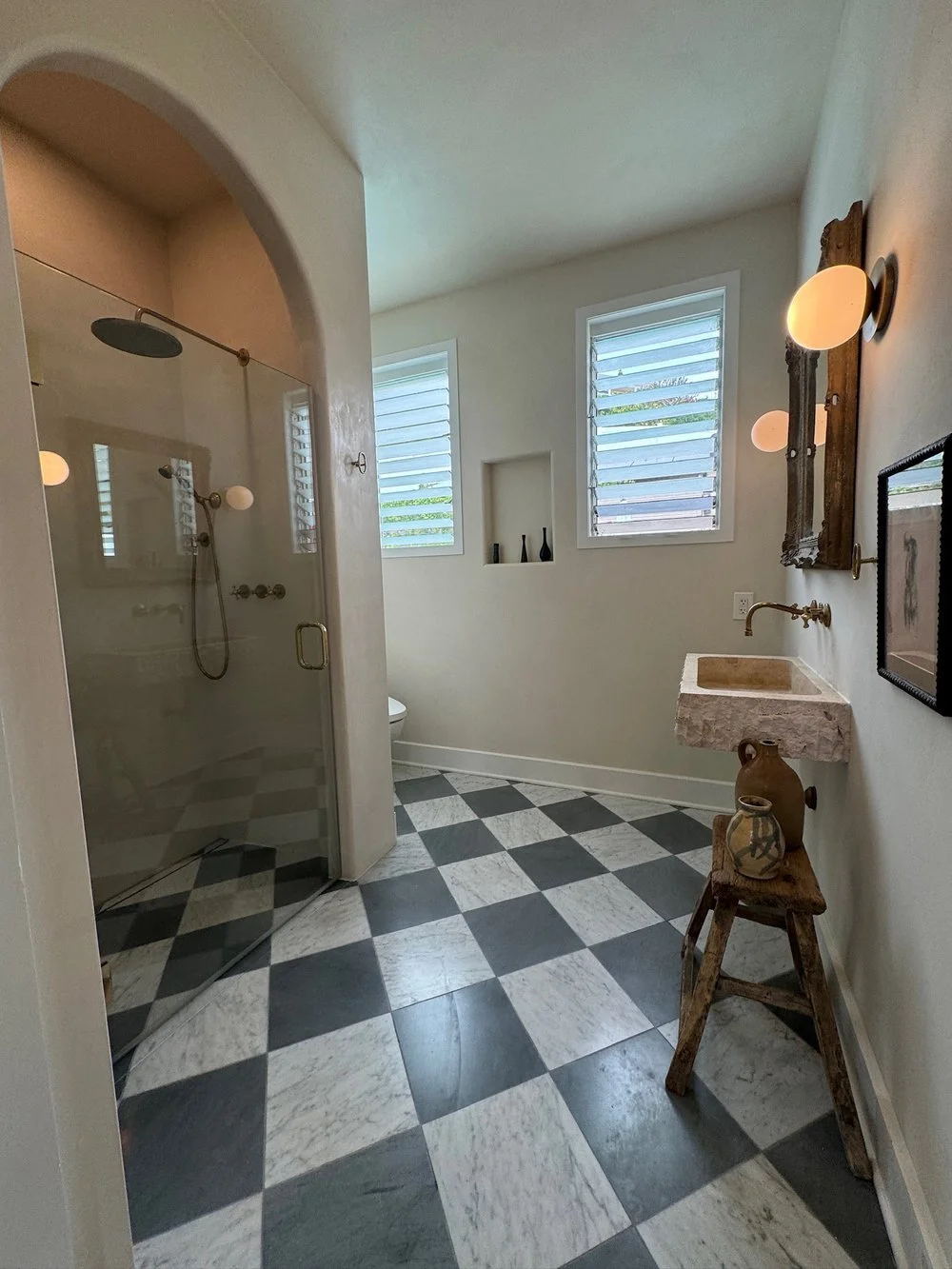 Checkerboard Marble Tile Floor  
 
Checkerboard marble tile flooring installation is a timeless choice that adds a touch of elegance and sophistication to any space.