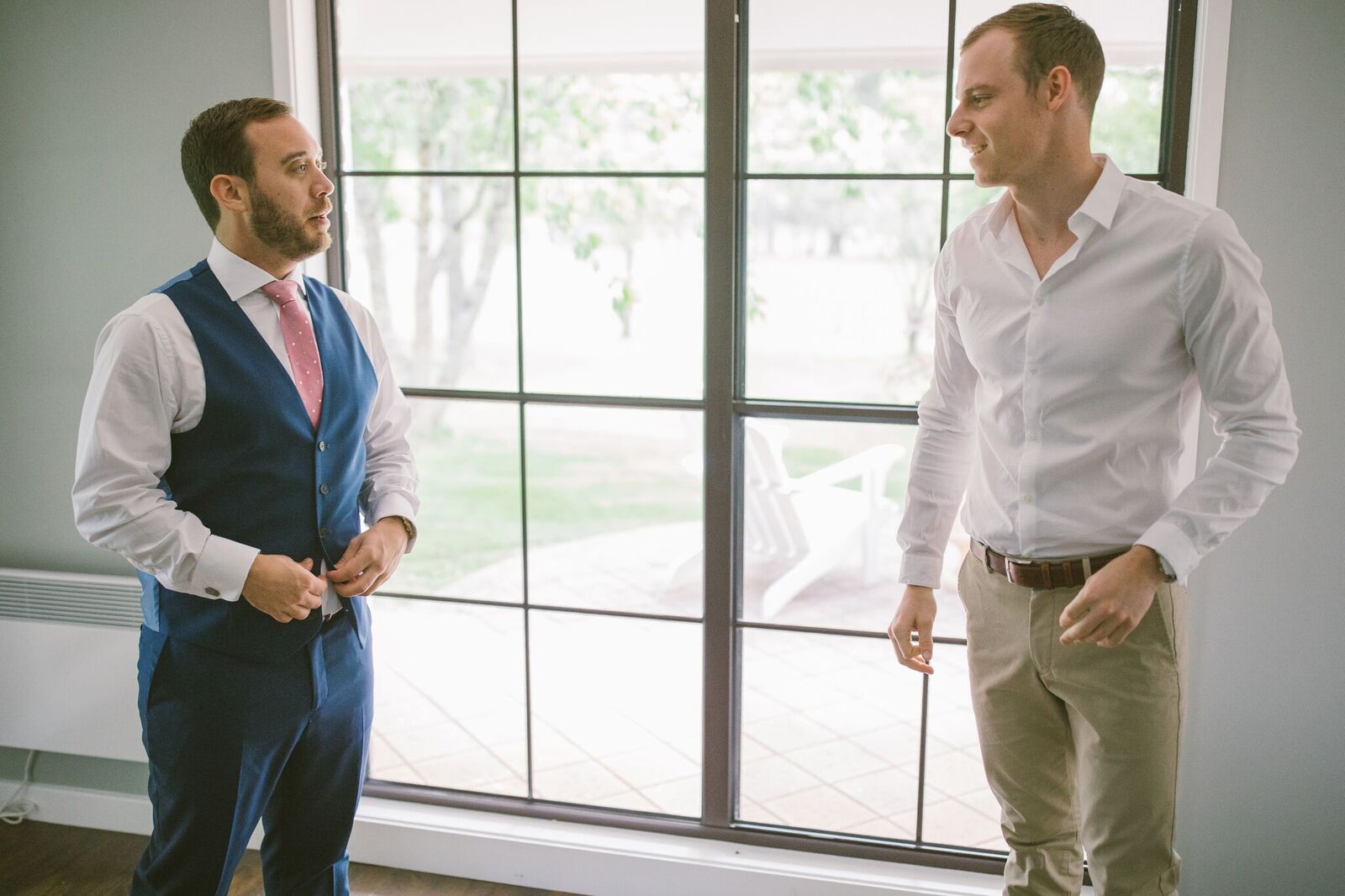Groom and Groomsman before the wedding