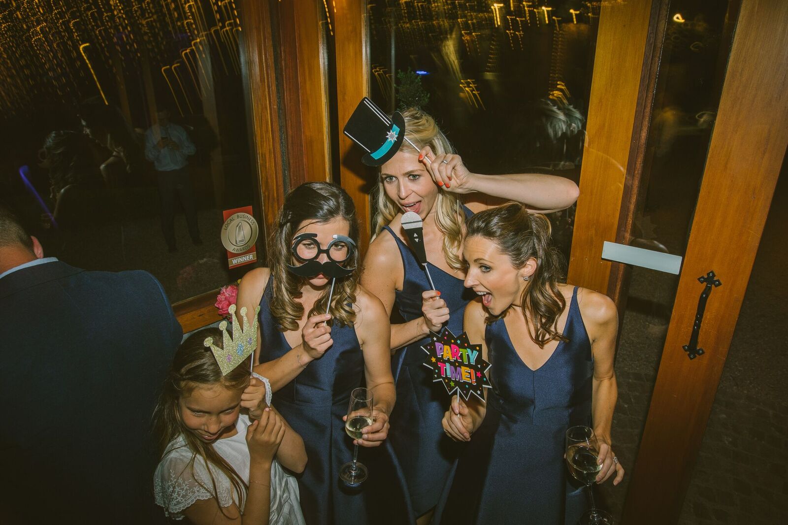 Photo booth bridesmaids