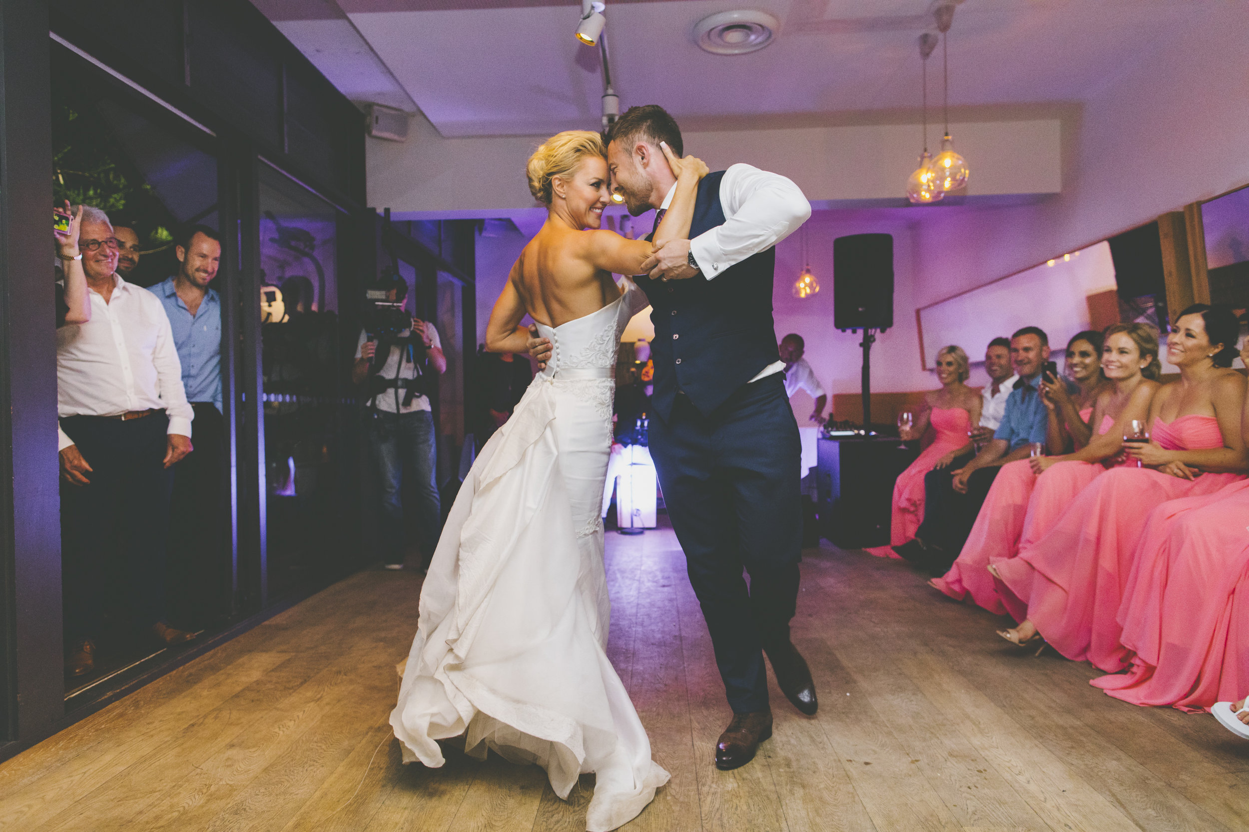 Bride and Groom First Dance at The Public Dining Room Balmoral Sydney Wedding Reception