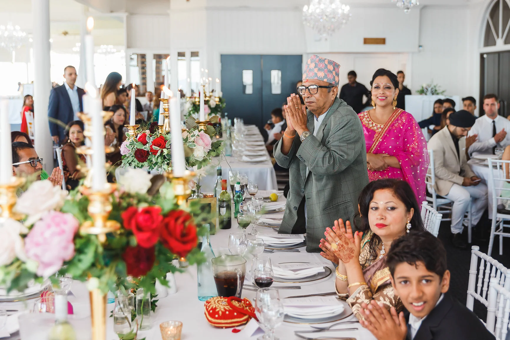 Guests at Nepalese Wedding Panorama House Bulli, Wedding Flowers