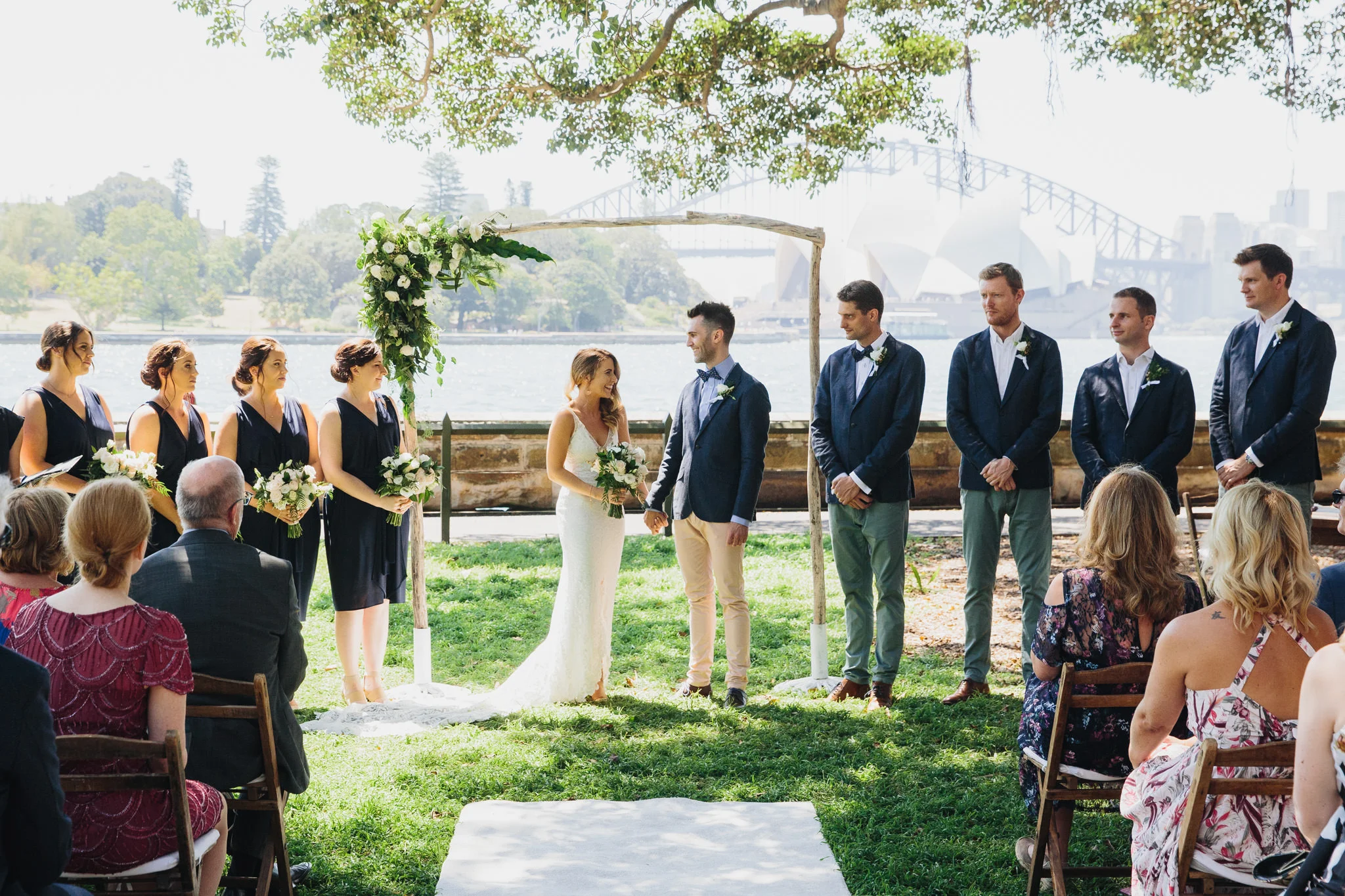 Wedding Ceremony Sydney Botanic Gardens Harbour View Lawn