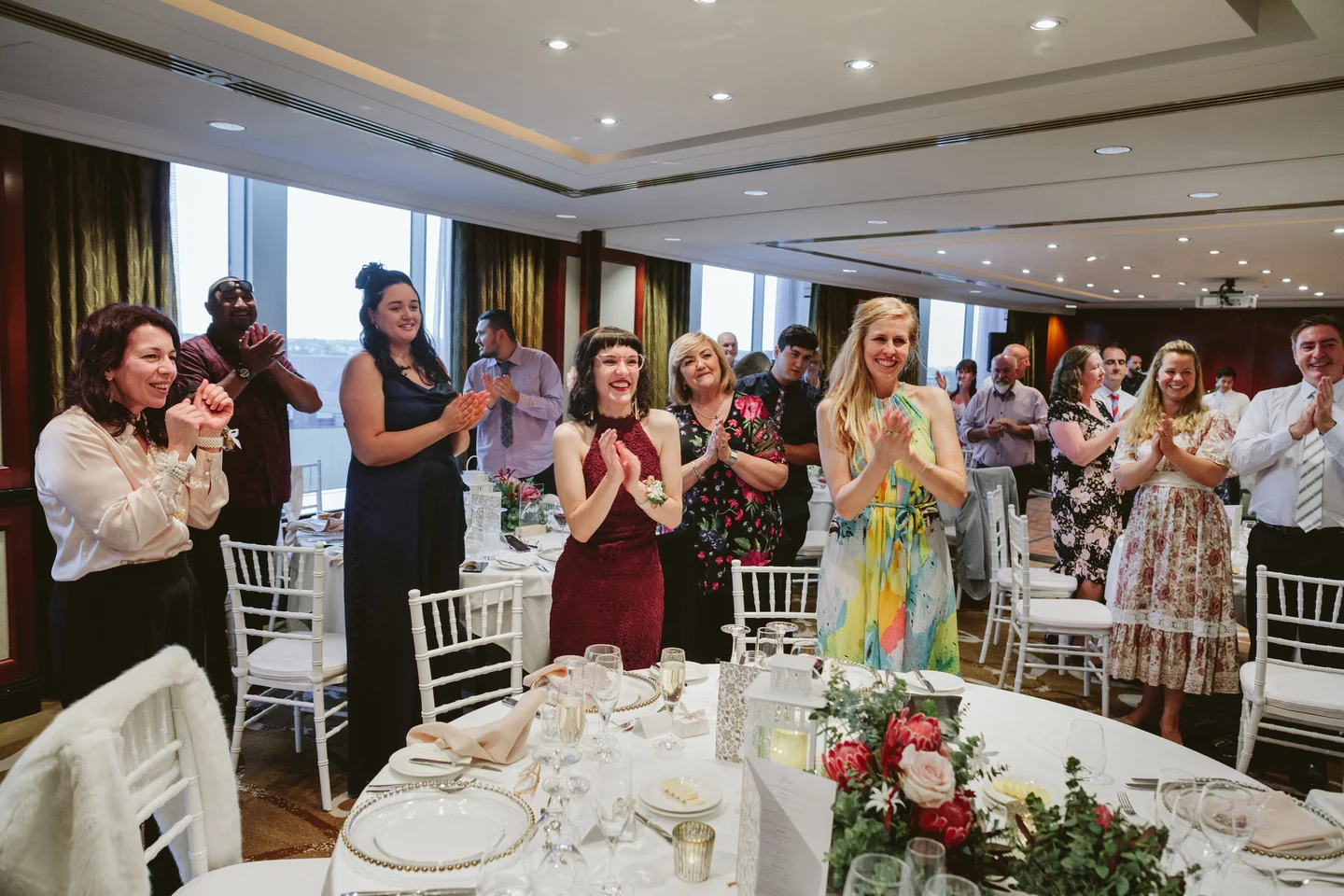 Wedding guests at Shangri-La Sydney