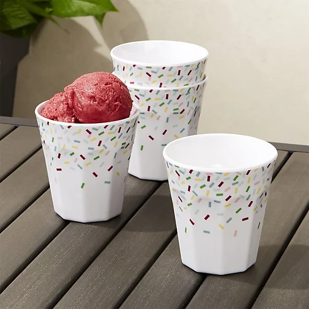 Set of 4 Sprinkle Ice Cream Cups - $19.95