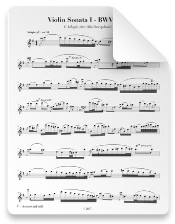 Adagio from Violin Sonata, BWV 1001 (Bach) Arranged Solo Saxophone — Joshua Heaney