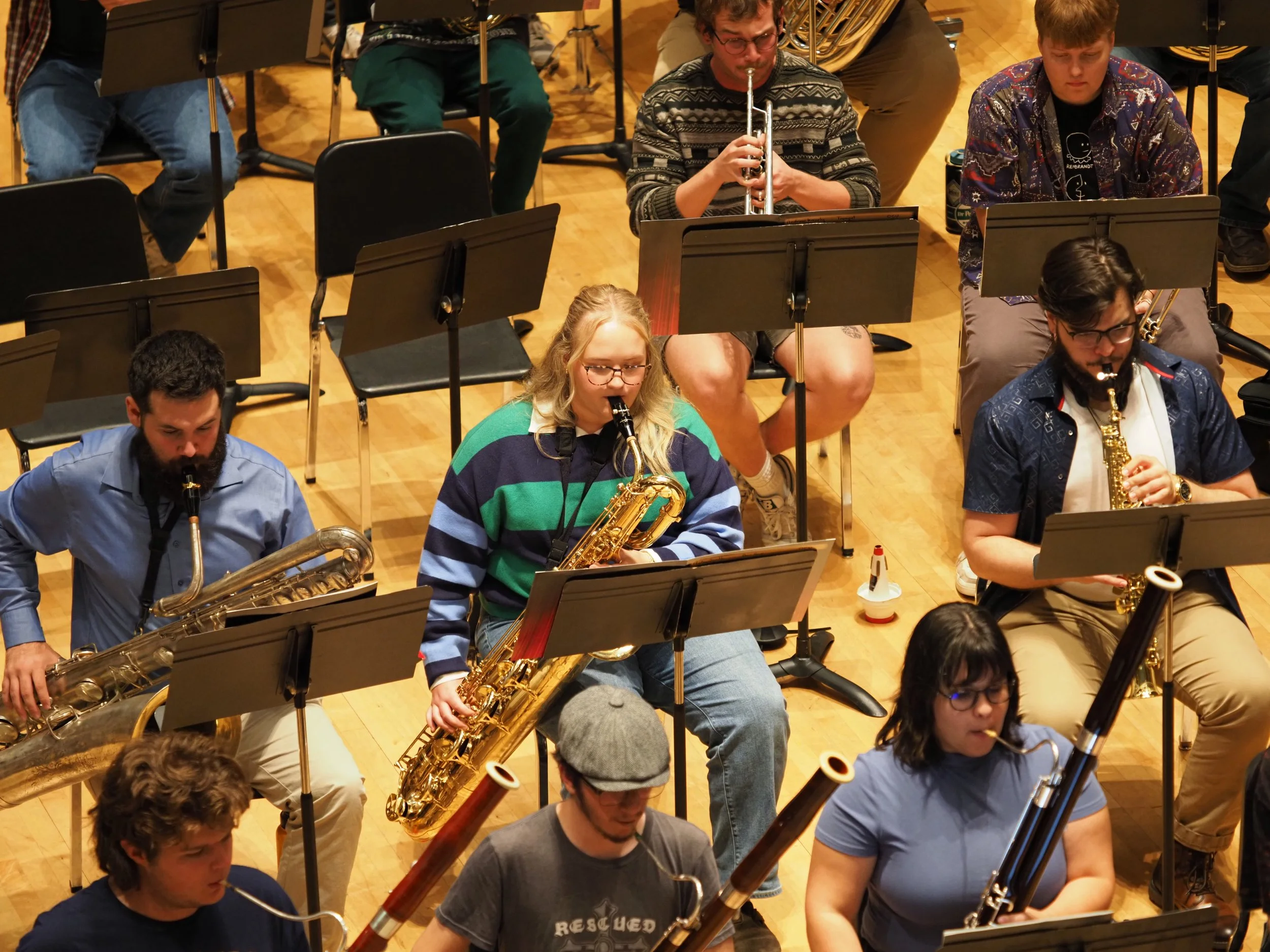 Extended saxophone family members in the OCU Wind Philharmonic
