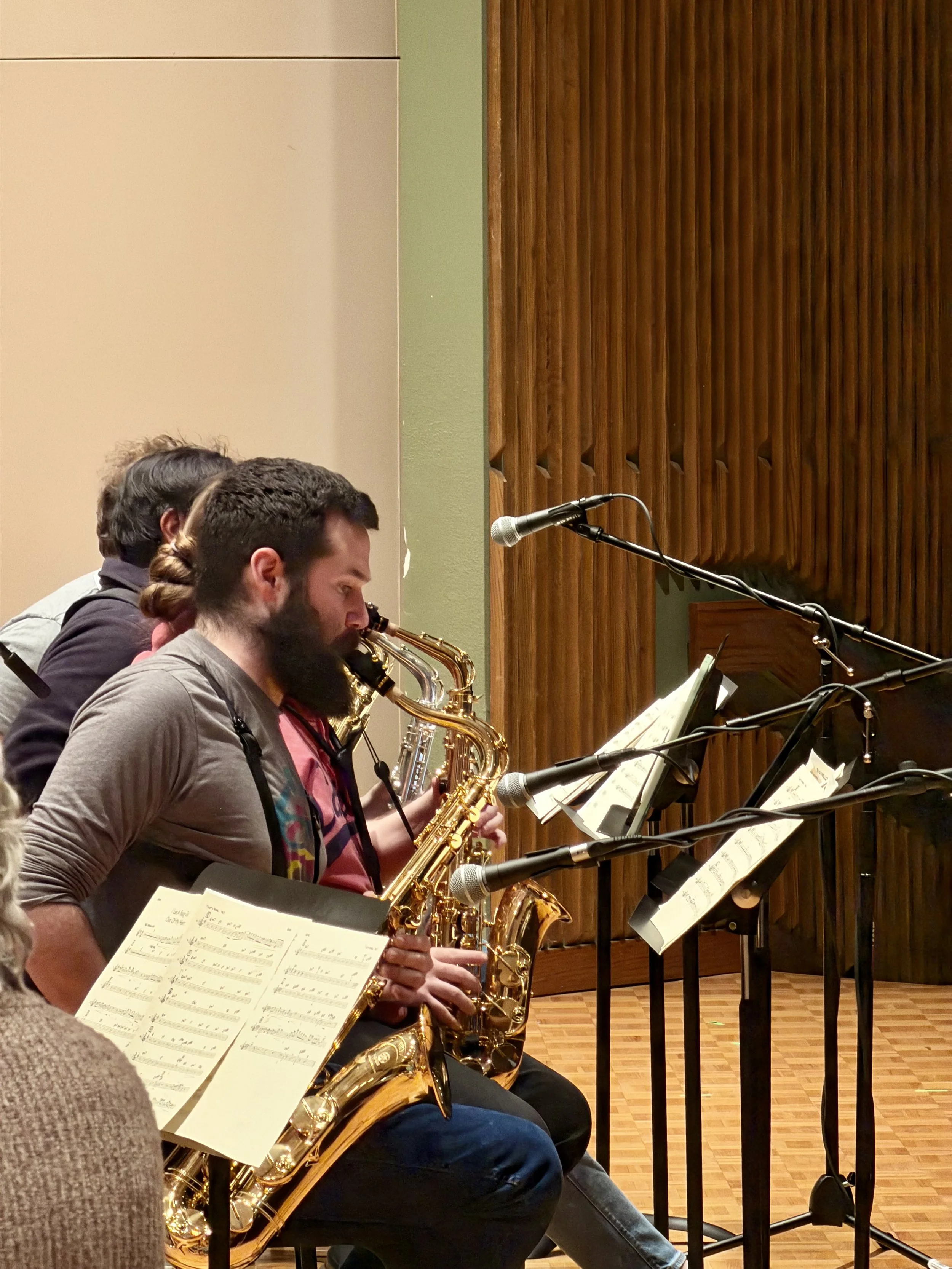 The OCU Jazz Band Saxophone Section at Work