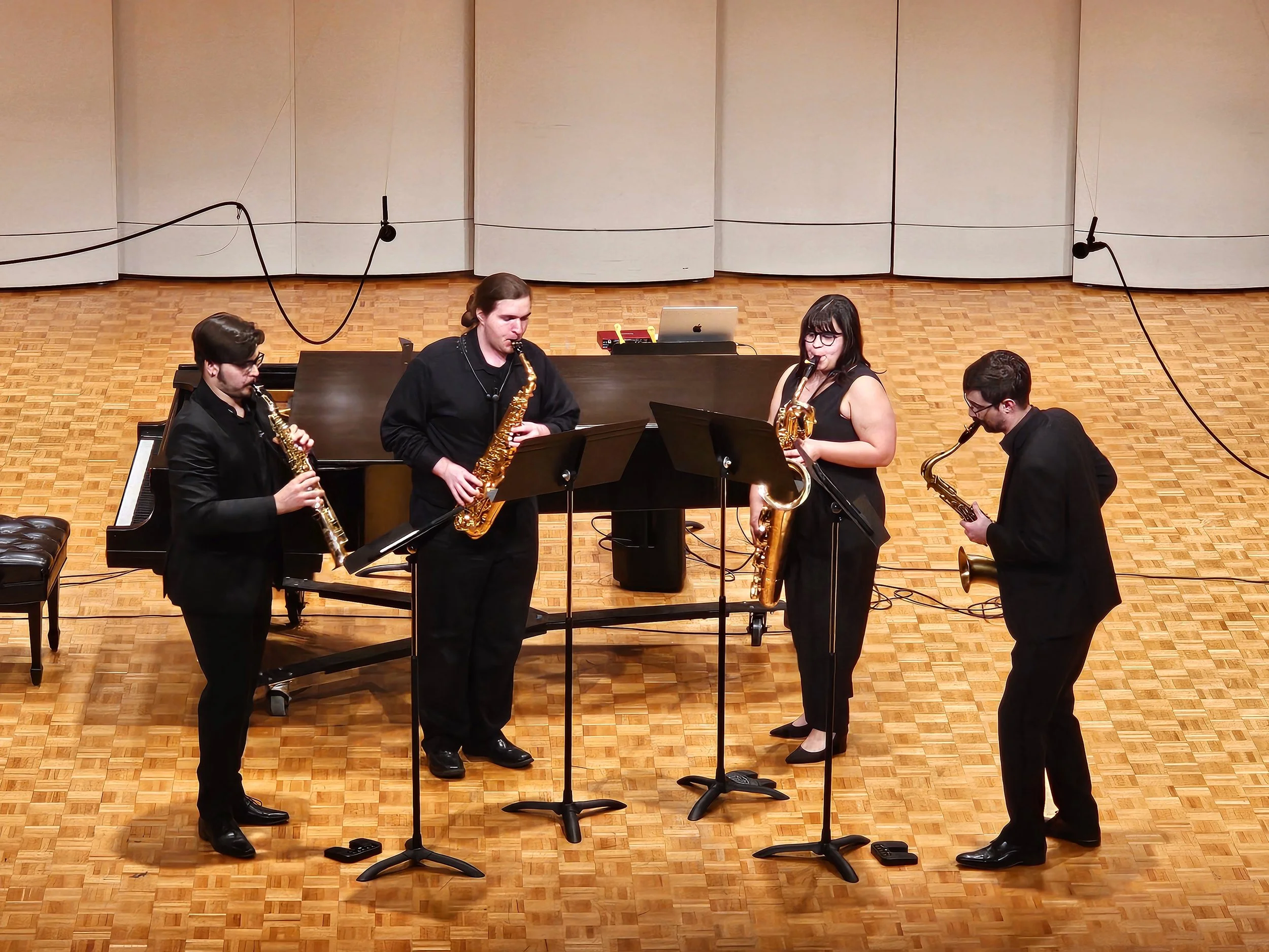 Double Trouble Quartet, composed entirely of woodwind doublers, performs "Memory from Nepomuk's Dances" by Marcelo Zarvos