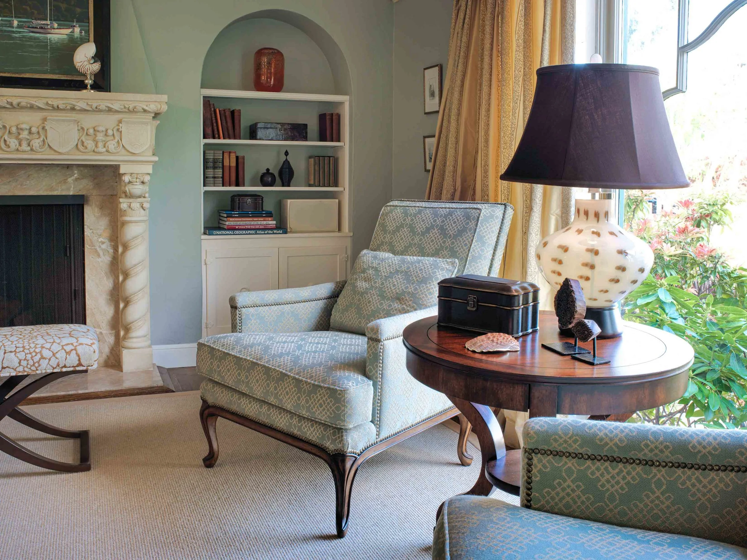 San Mateo Park living room chair. Jana Magginetti Interior Design