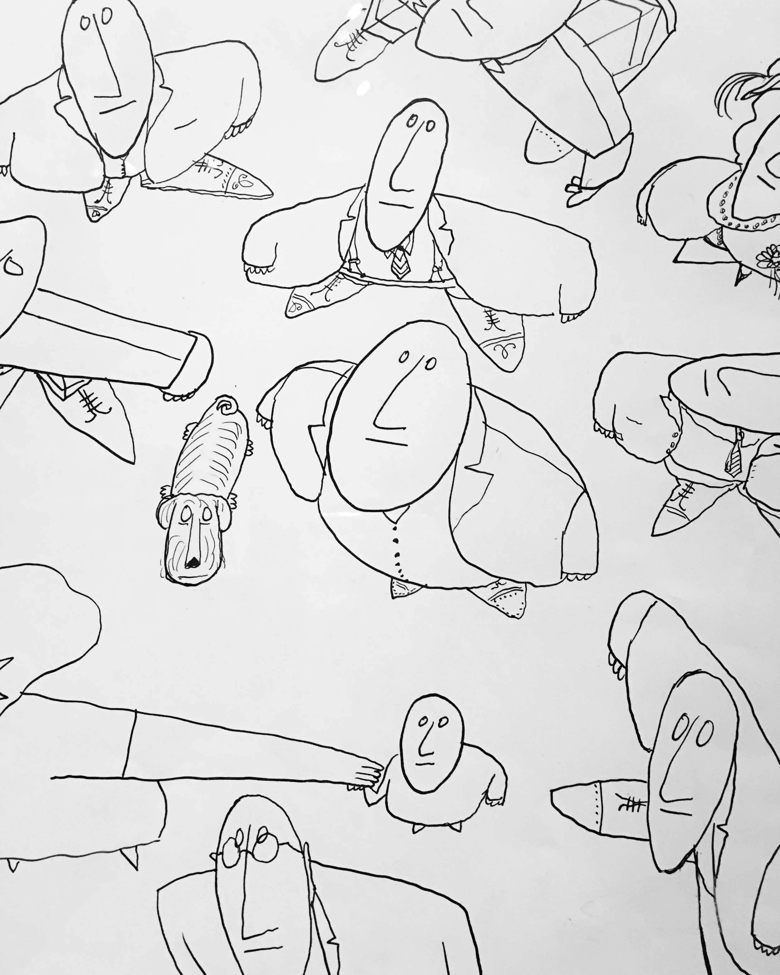 Saul Steinberg "People Looking Up"