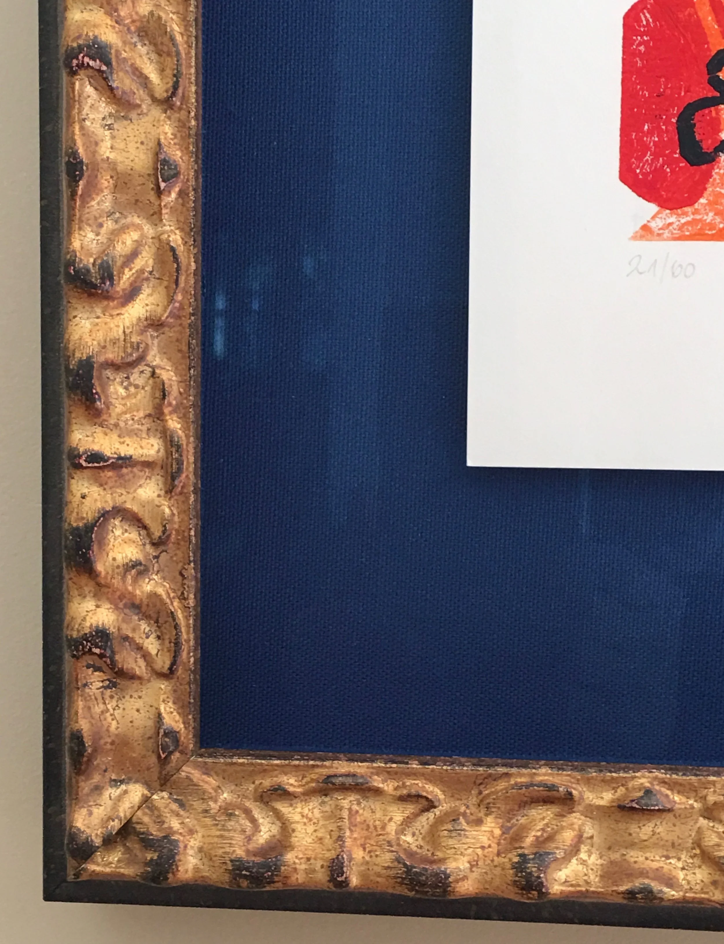 Cristian Korn gilded frame detail.
