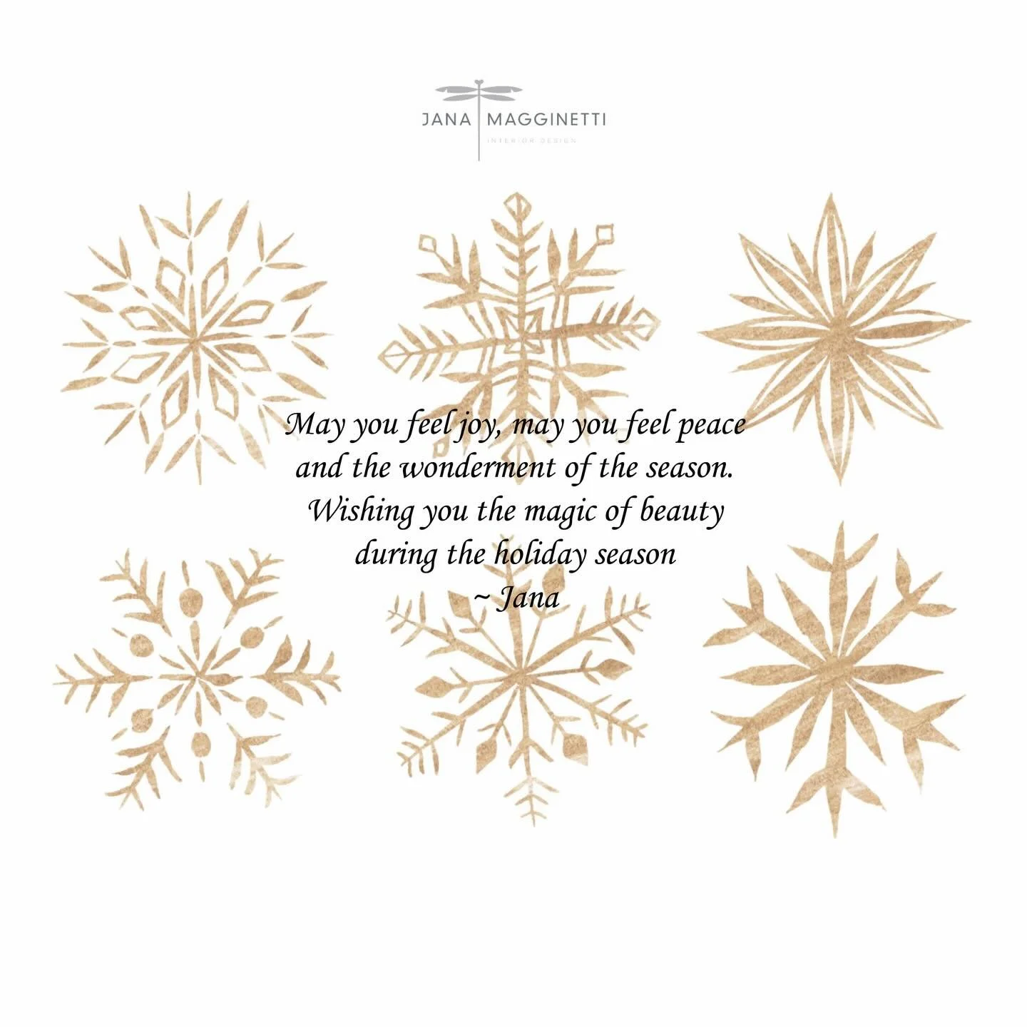 Wishing you the magic of beauty during the holiday season- JMID