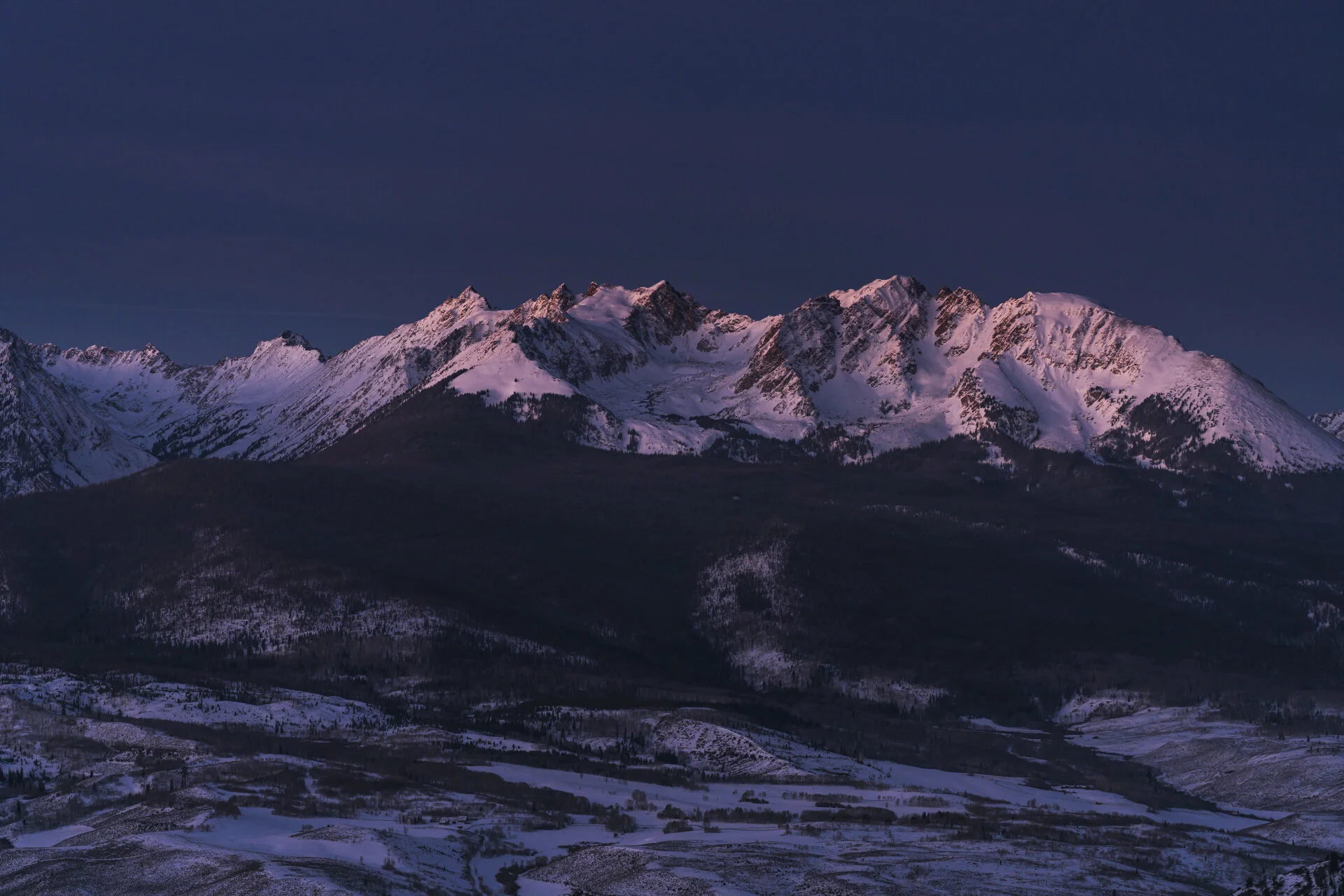 Gore Range Sunrise - January, 2021