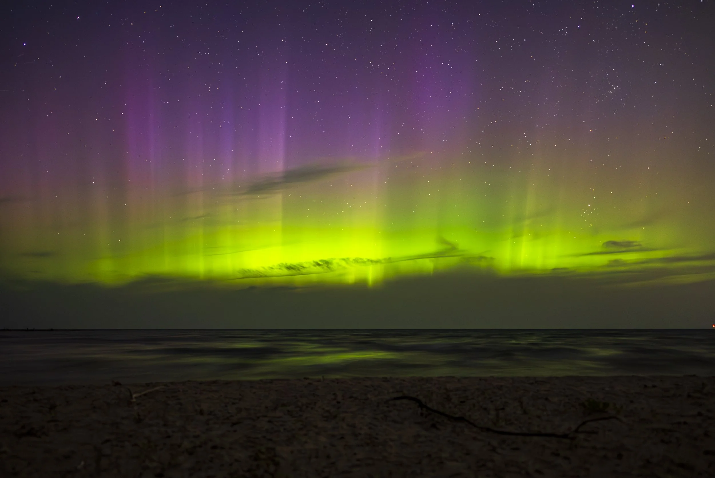 Fisherman's Island - Lake Michigan Aurora