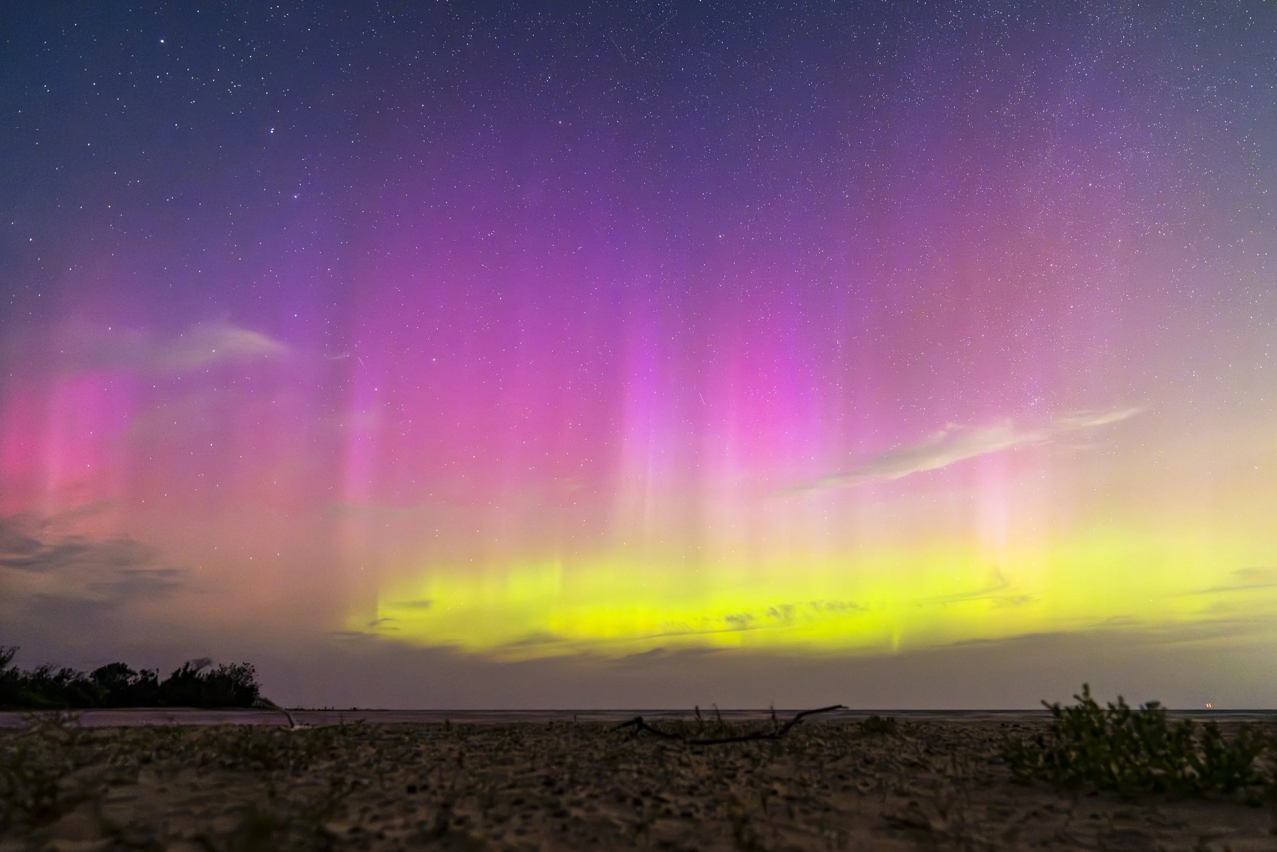 Fisherman's Island - Lake Michigan Aurora