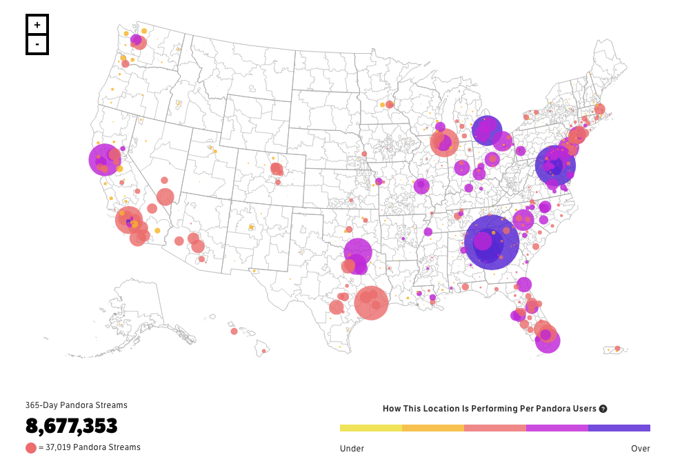 2019 Pandora Market Map